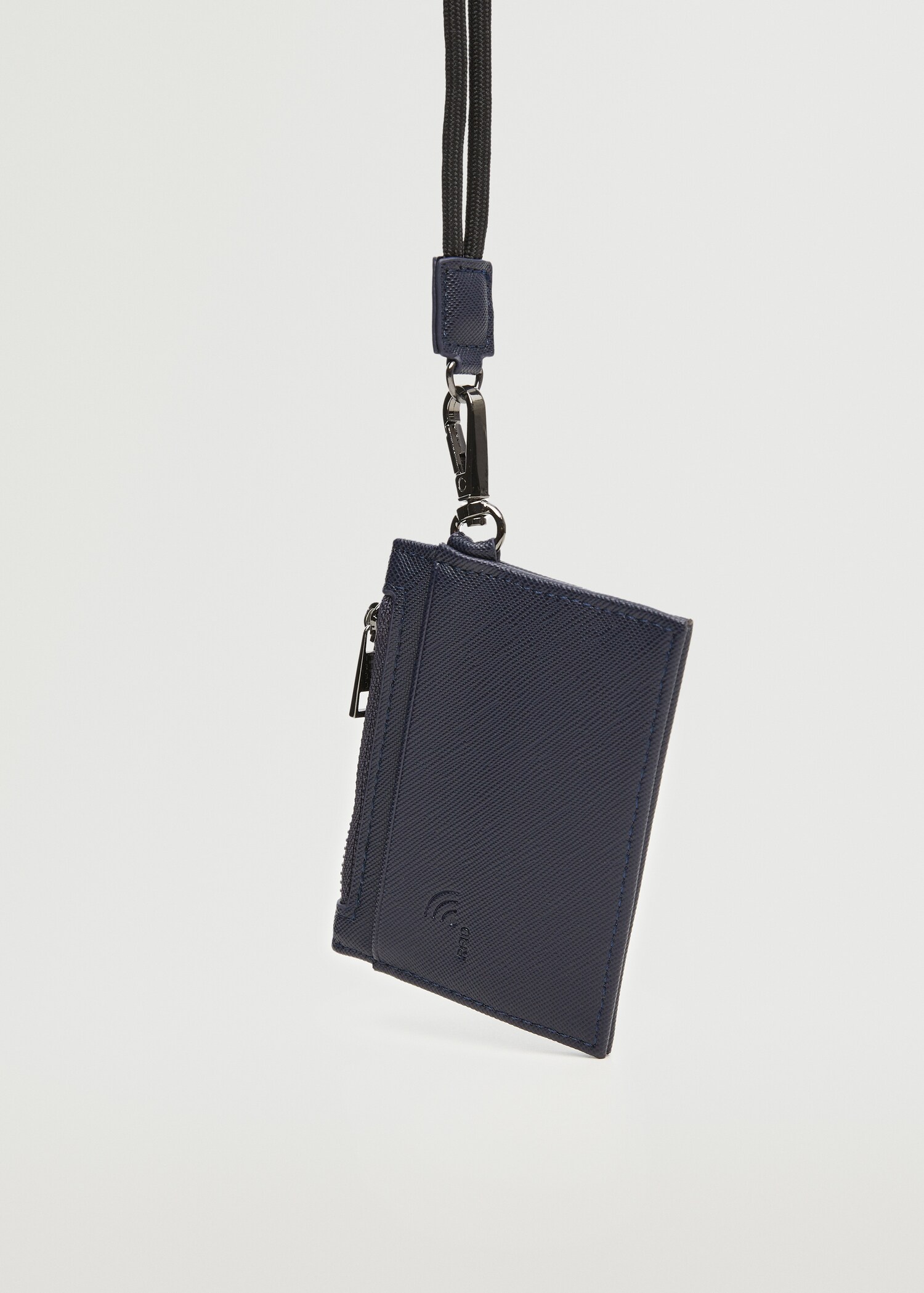 Anti-contactless safiano card holder - Medium plane