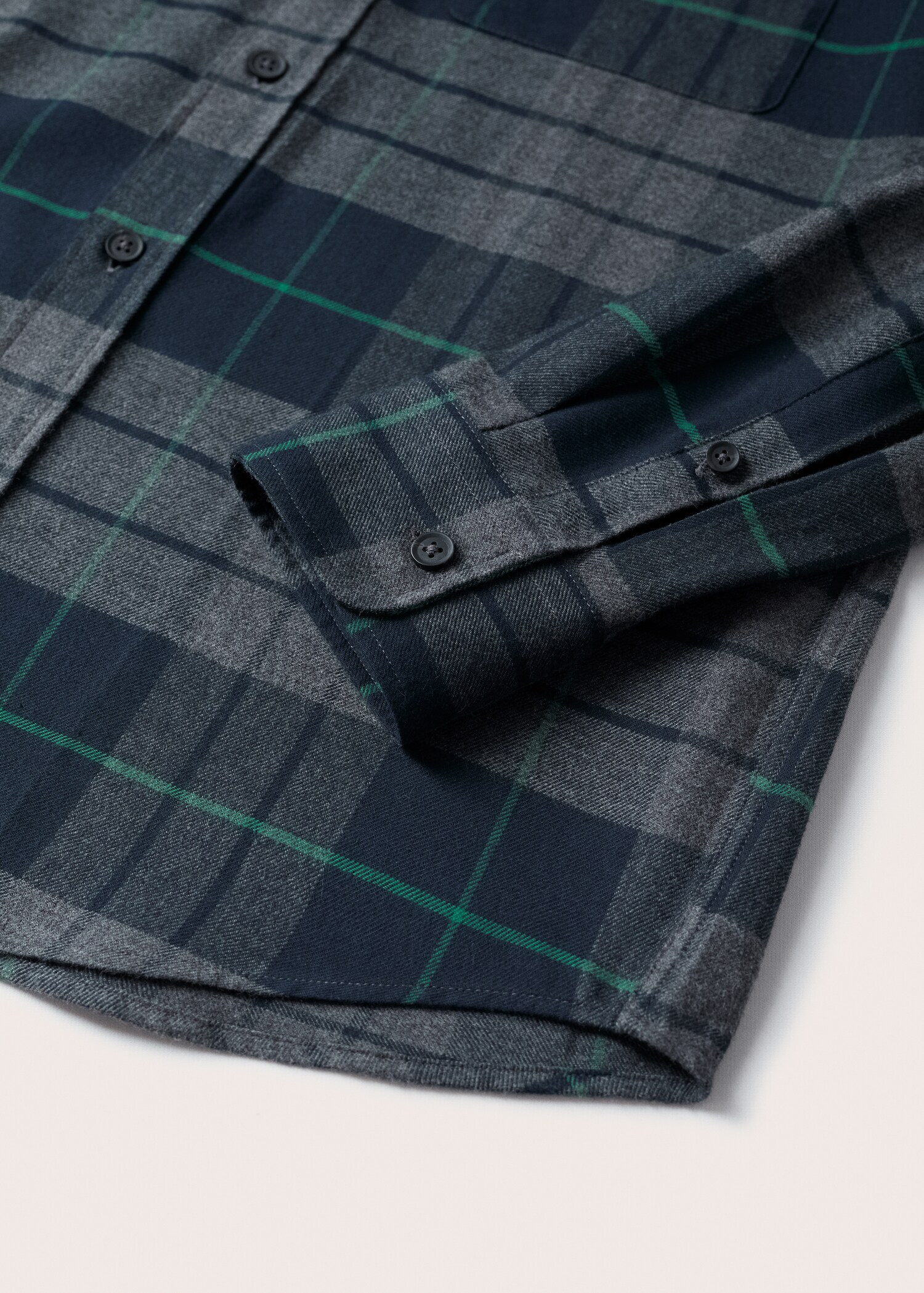 Camisa relaxed franela cuadros - Detalle del artículo 7