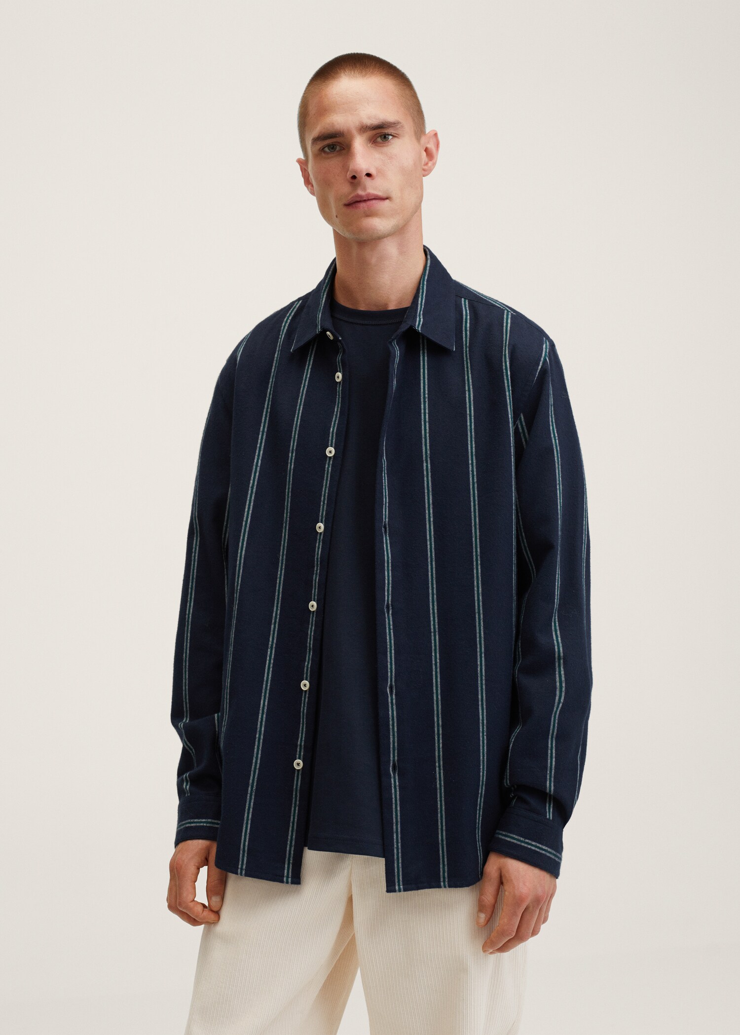 Striped flannel shirt - Medium plane