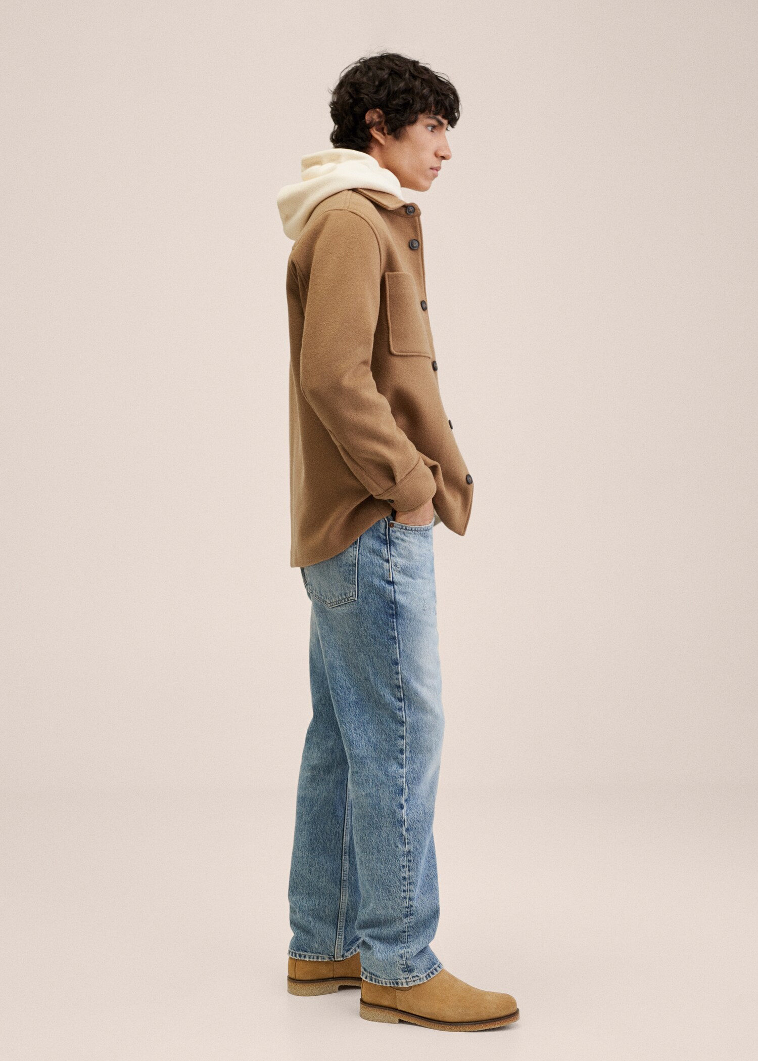 Wool overshirt with pockets - Details of the article 2