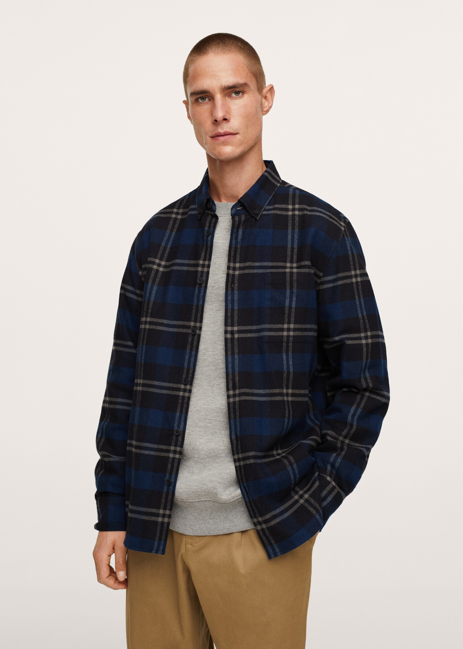 Checked flannel shirt - Medium plane