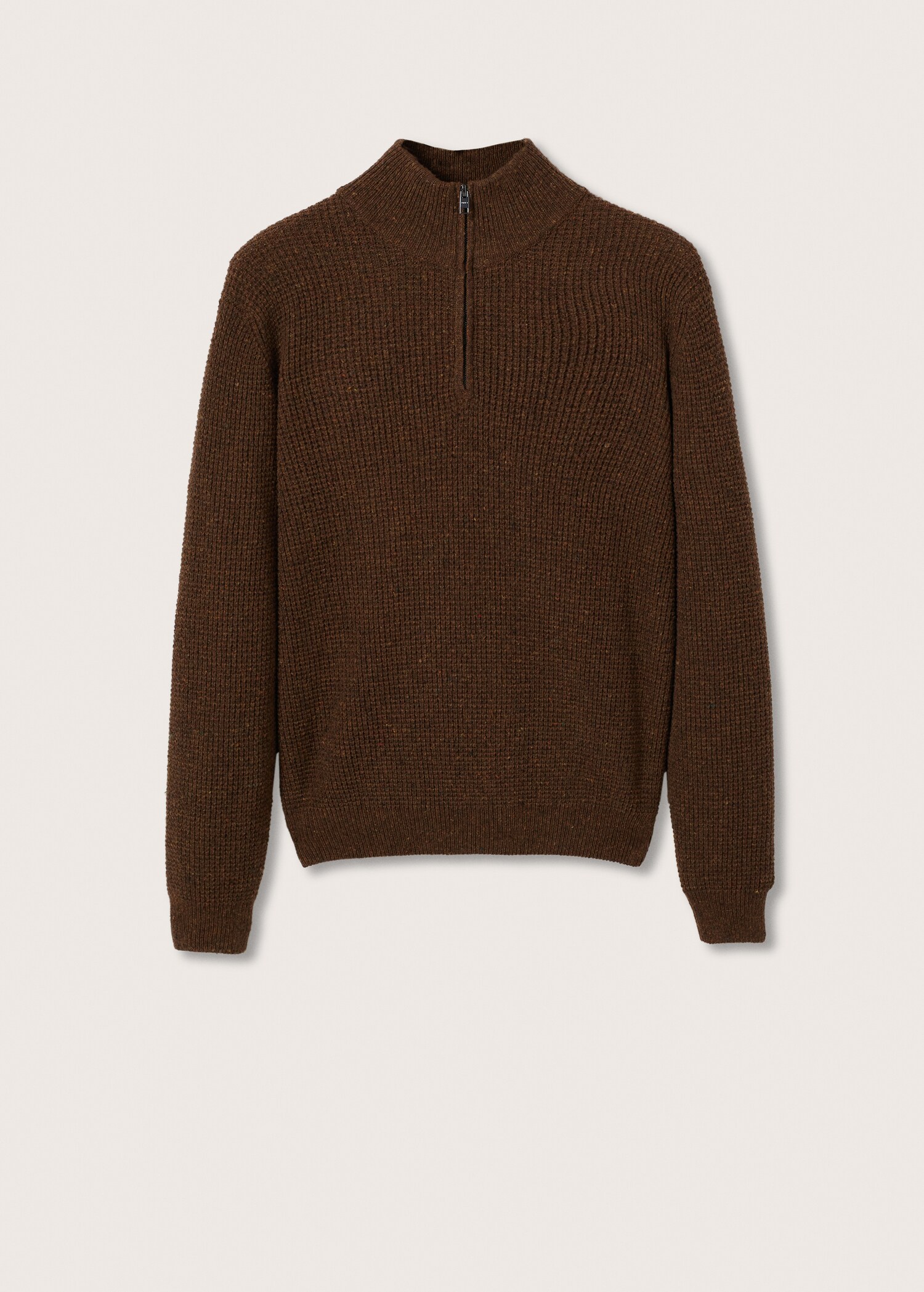 Wool zip neck jumper - Article without model