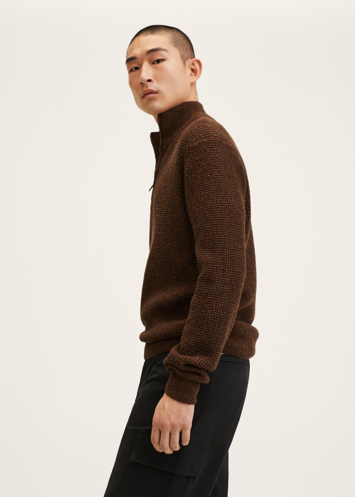 Wool zip neck jumper - Details of the article 2