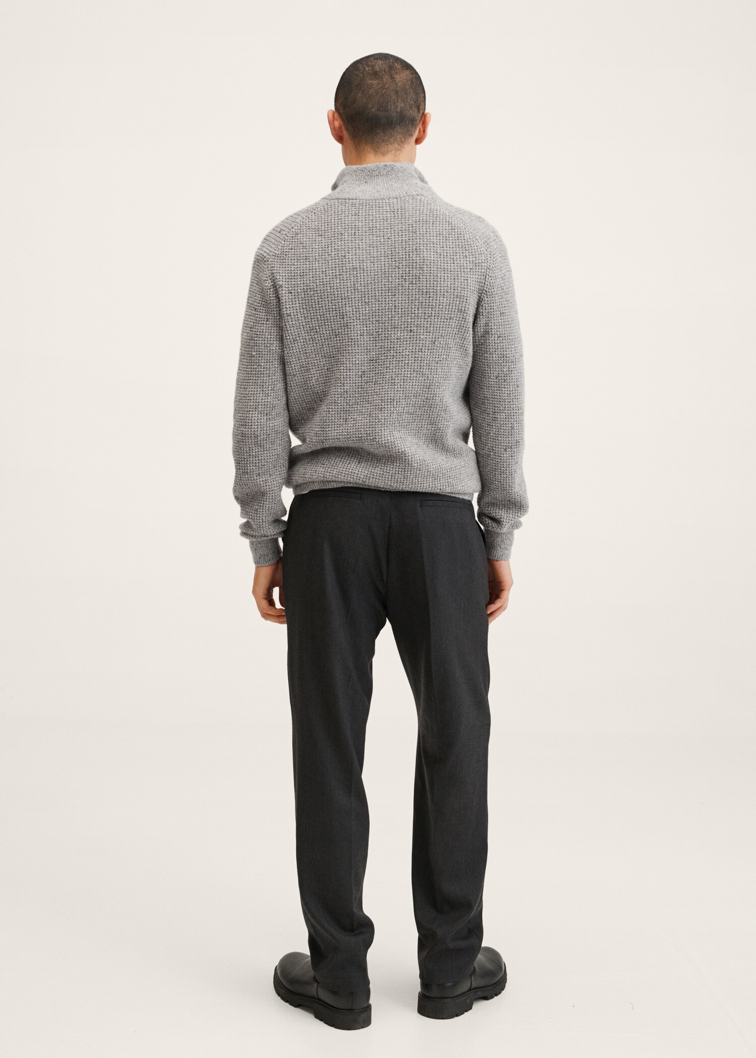 Wool zip neck jumper - Reverse of the article