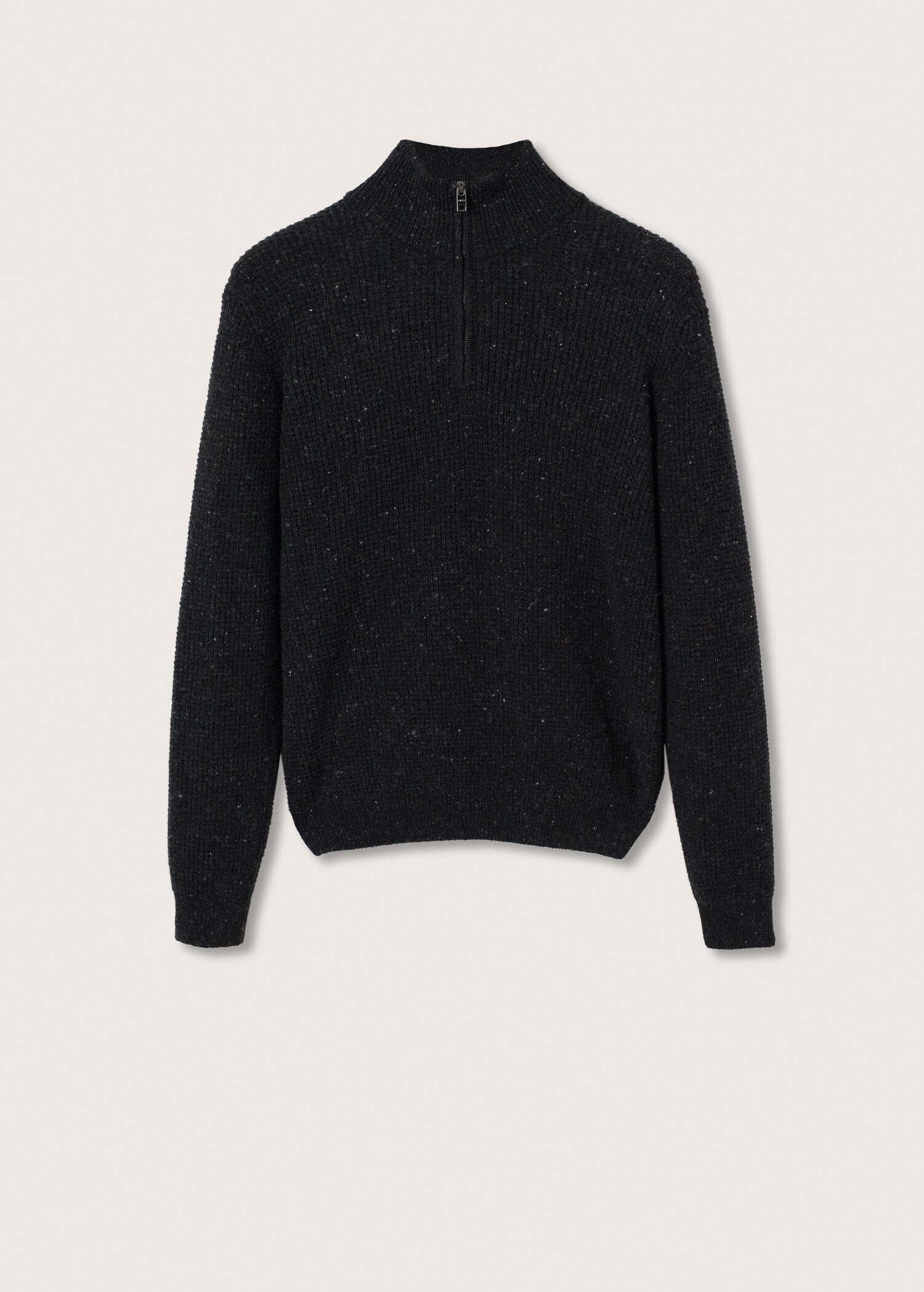 Wool zip neck jumper - Article without model