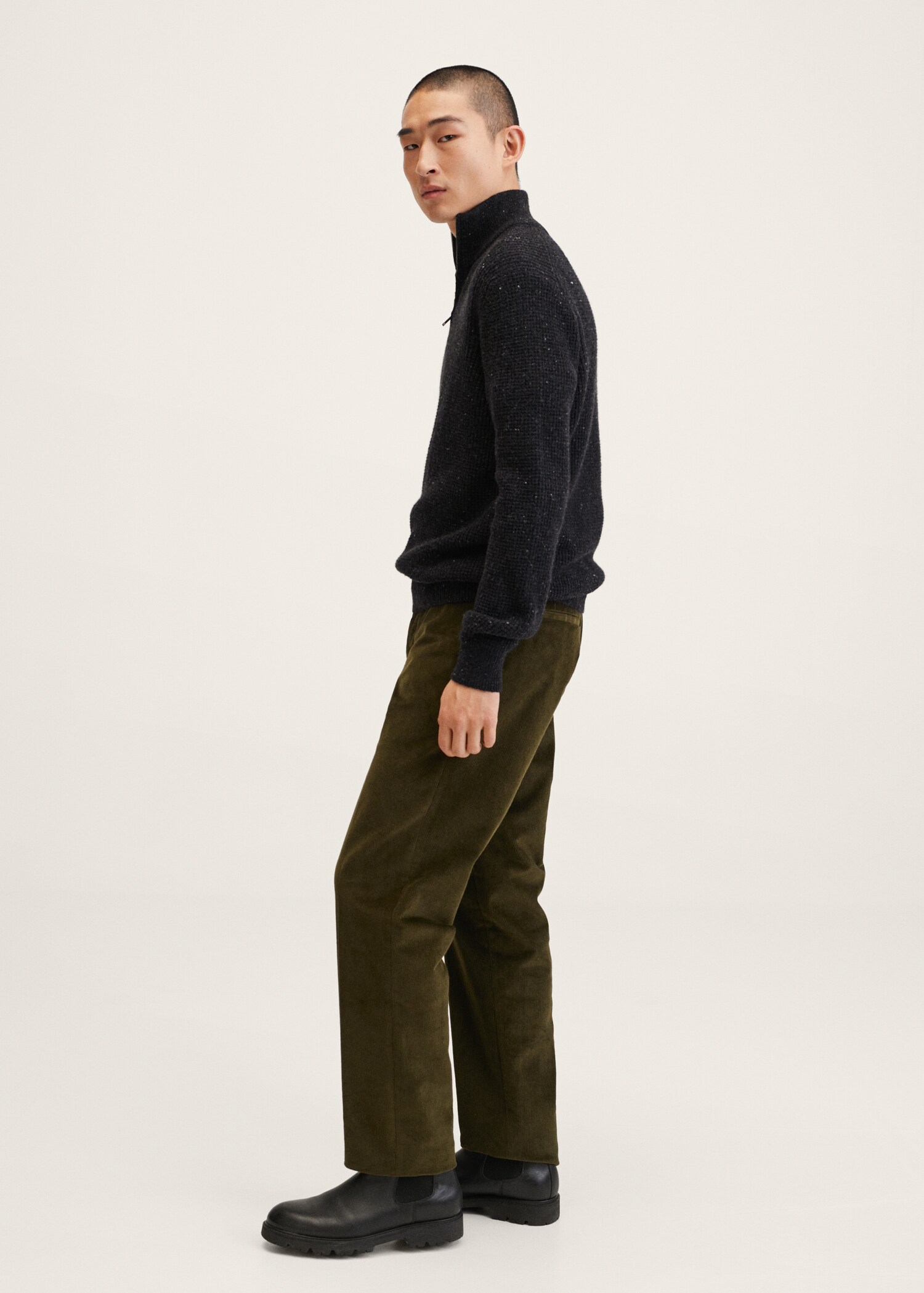 Wool zip neck jumper - Details of the article 2