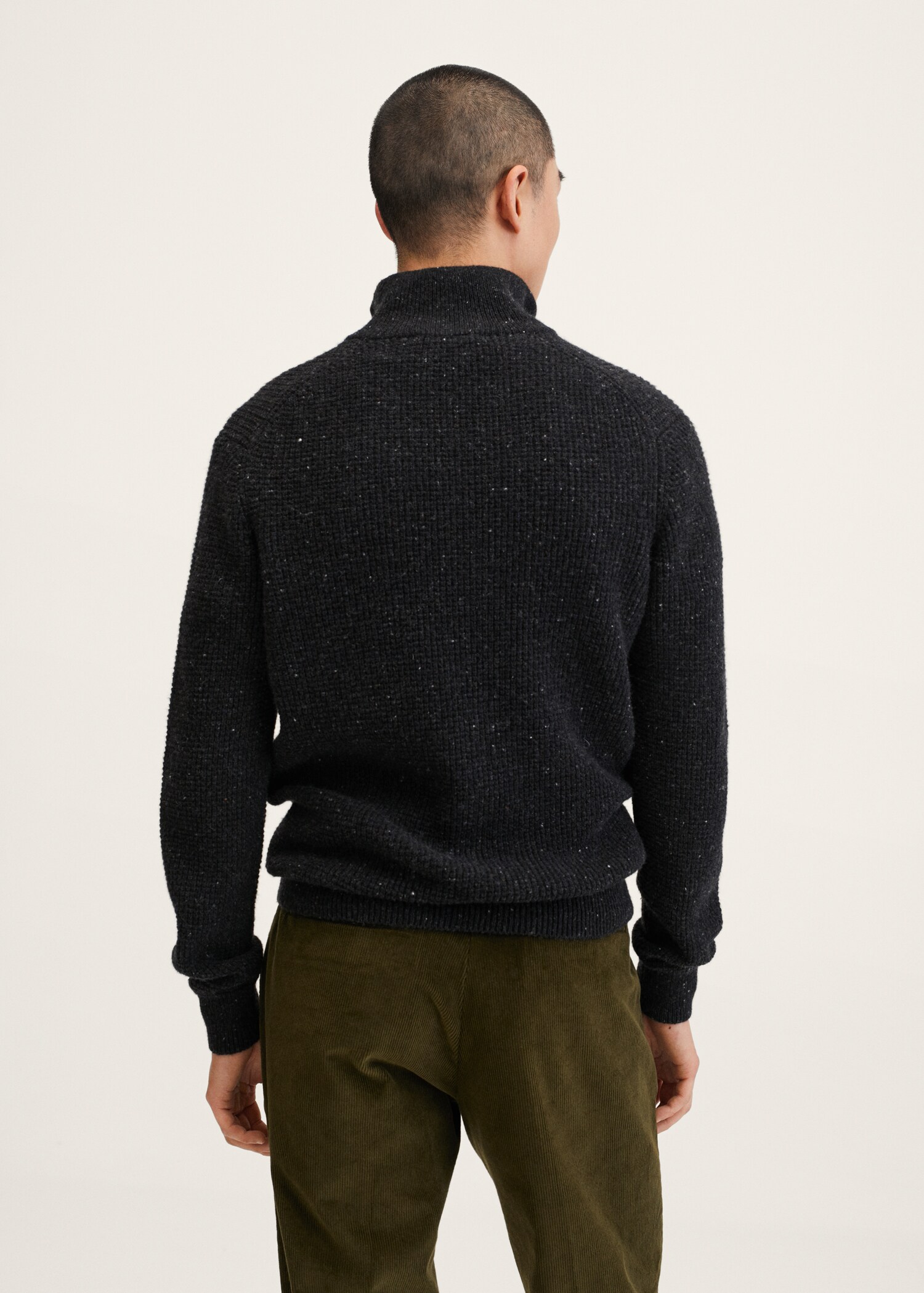 Wool zip neck jumper - Reverse of the article