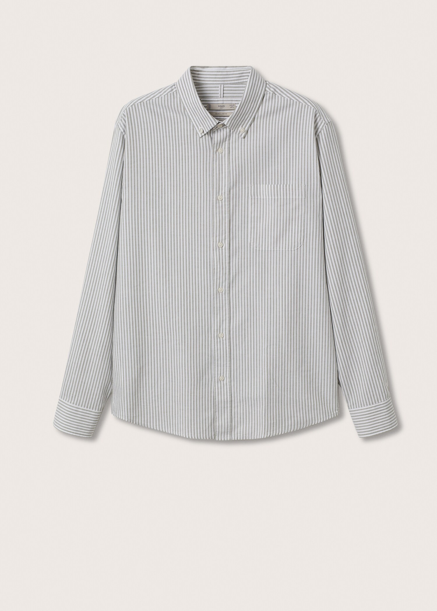 Regular-fit cotton striped shirt - Article without model