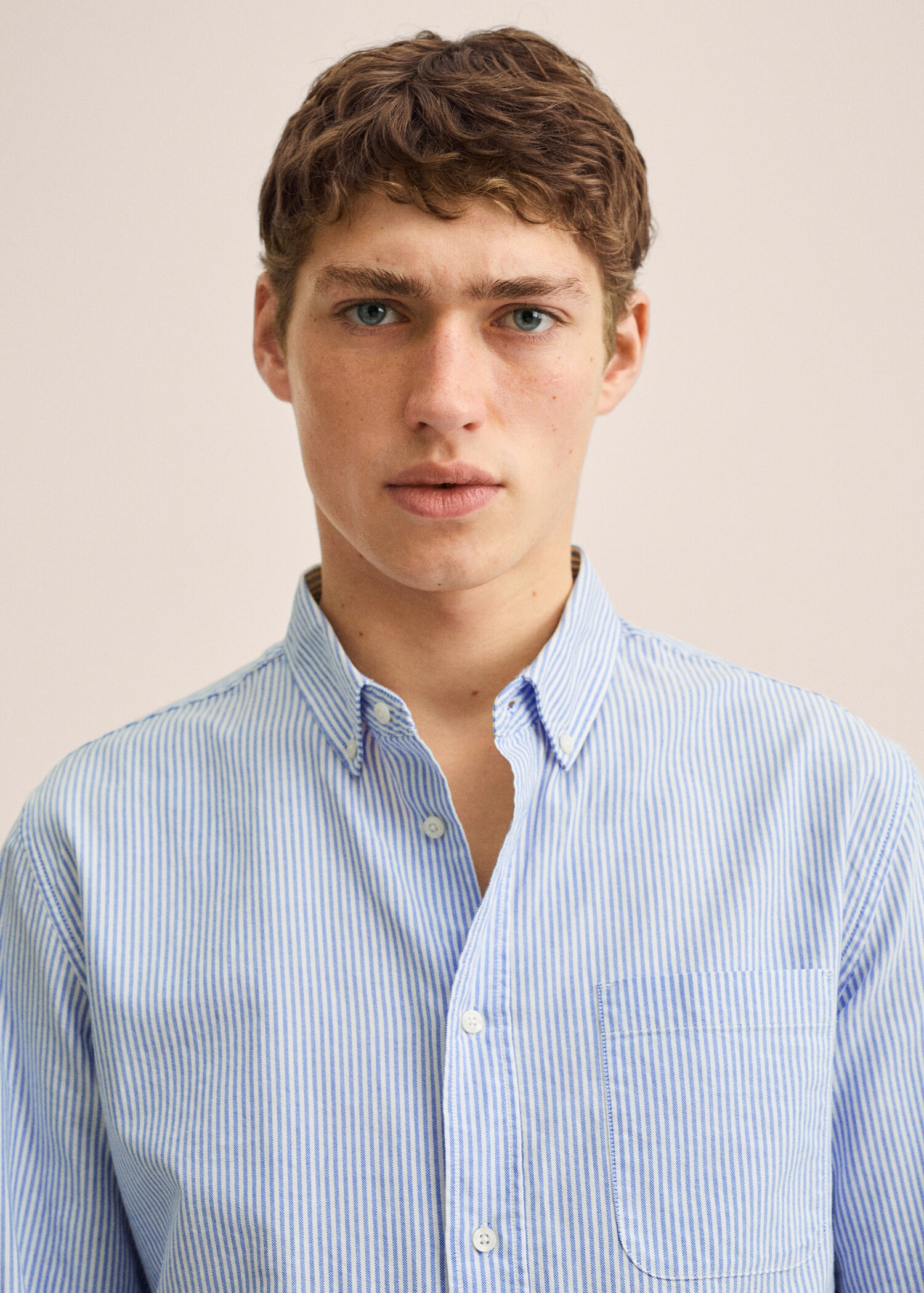 Regular-fit cotton striped shirt - Details of the article 1