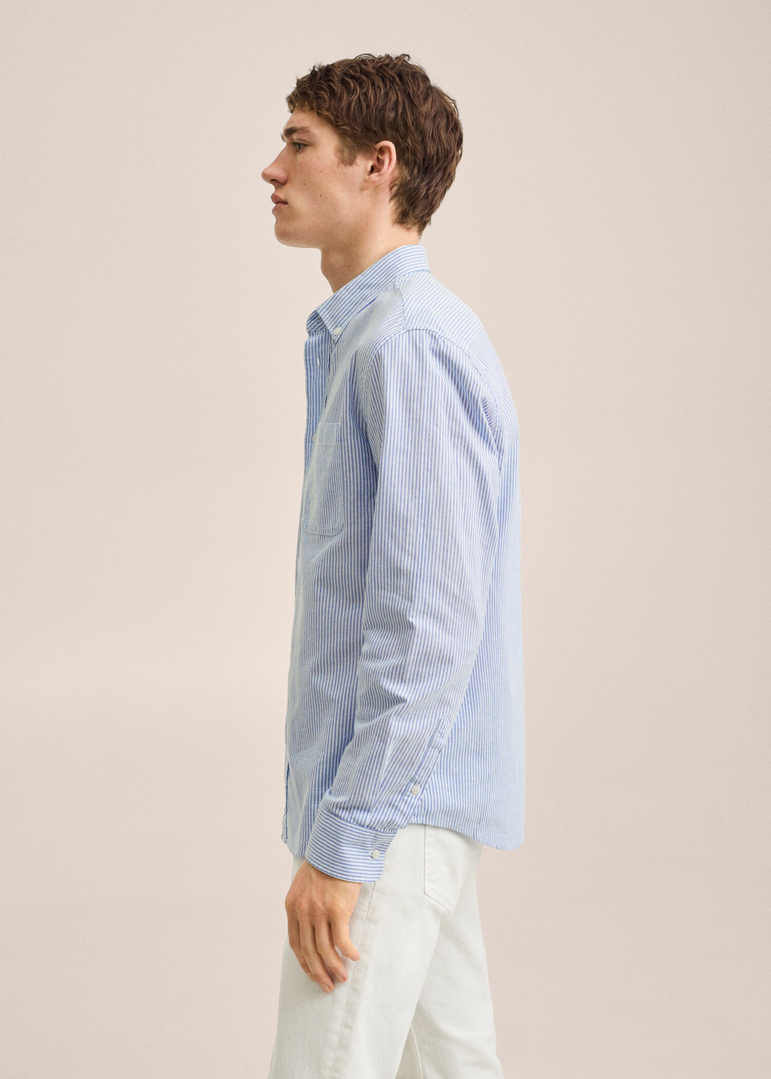 Regular-fit cotton striped shirt - Details of the article 2