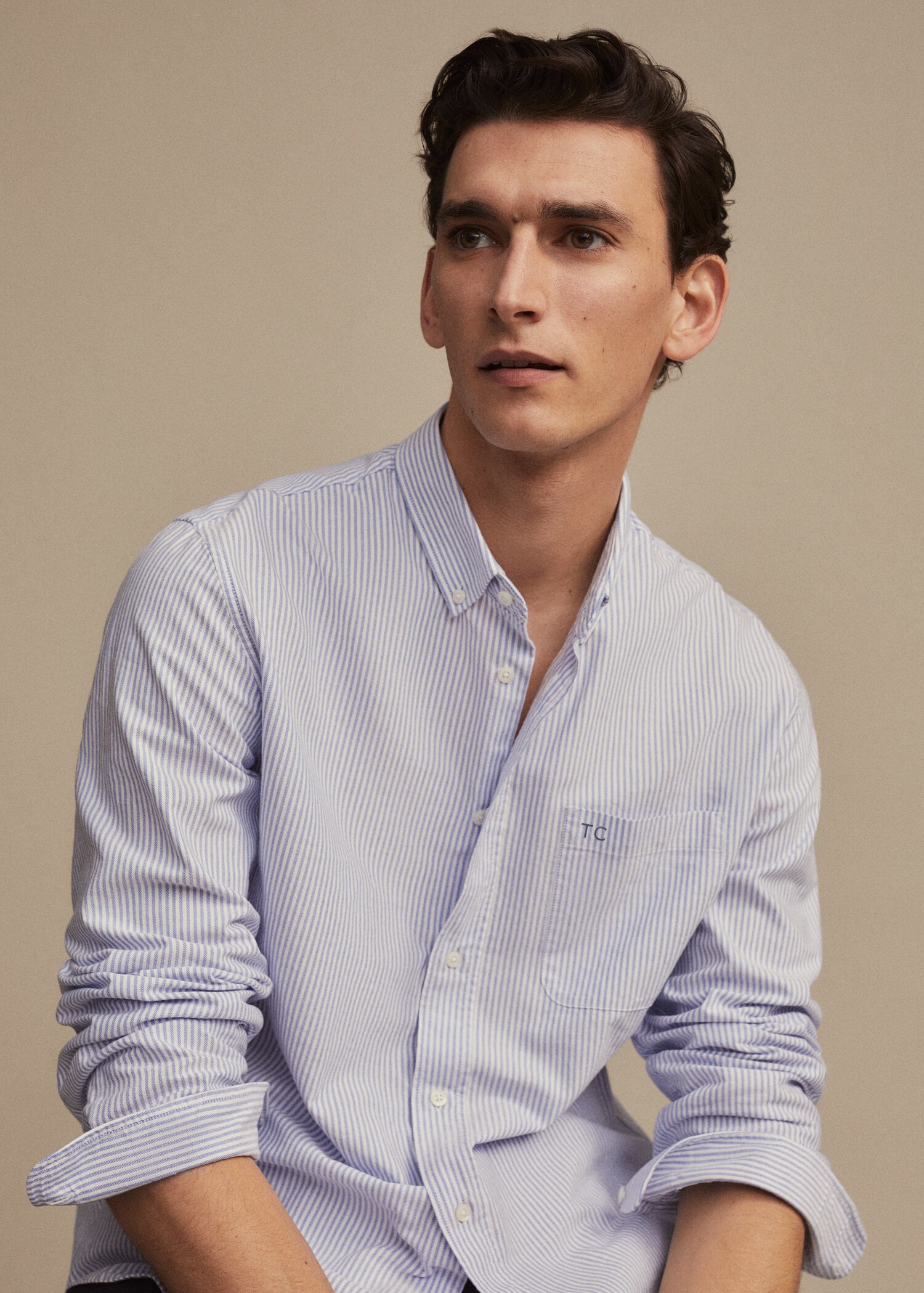 Regular-fit cotton striped shirt - Details of the article 5