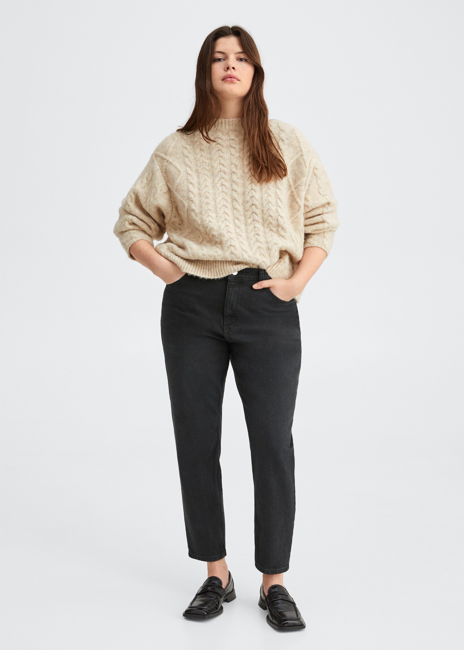 Comfort mom jeans met hoge taille - Detail van het artikel 3