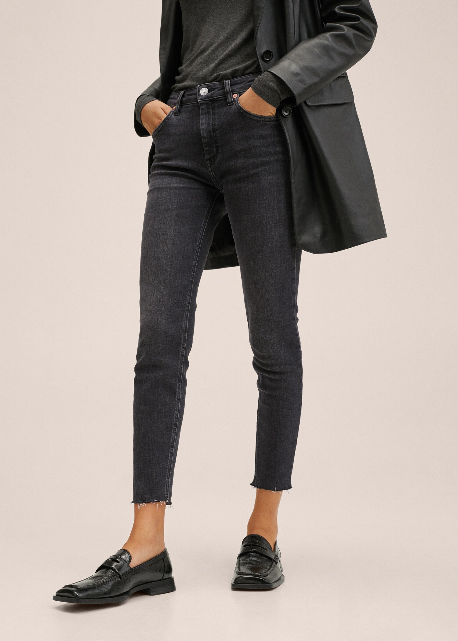 Vaqueros skinny crop - Plano medio