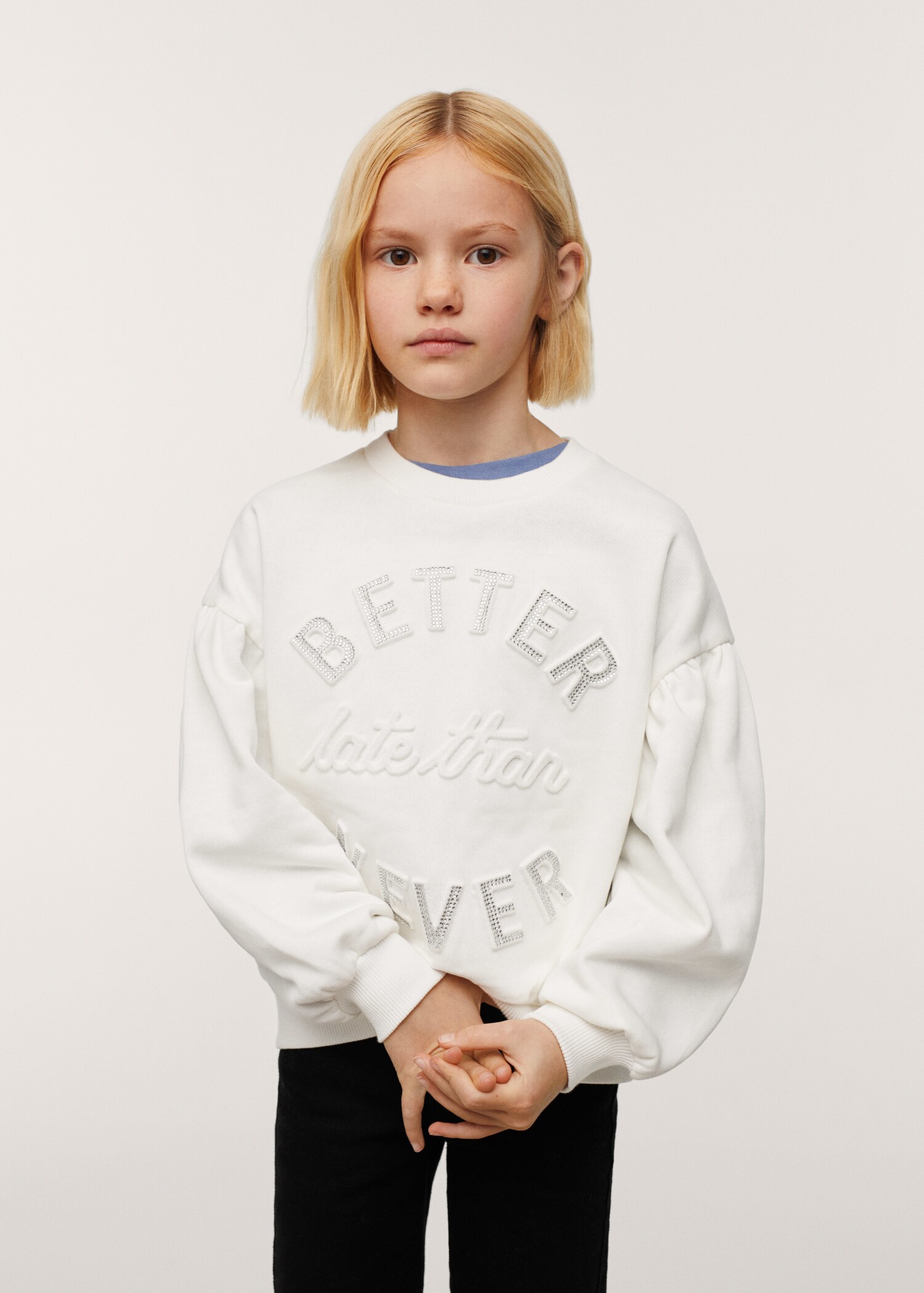 Sudadera algodón mensaje relieve - Detalle del artículo 1