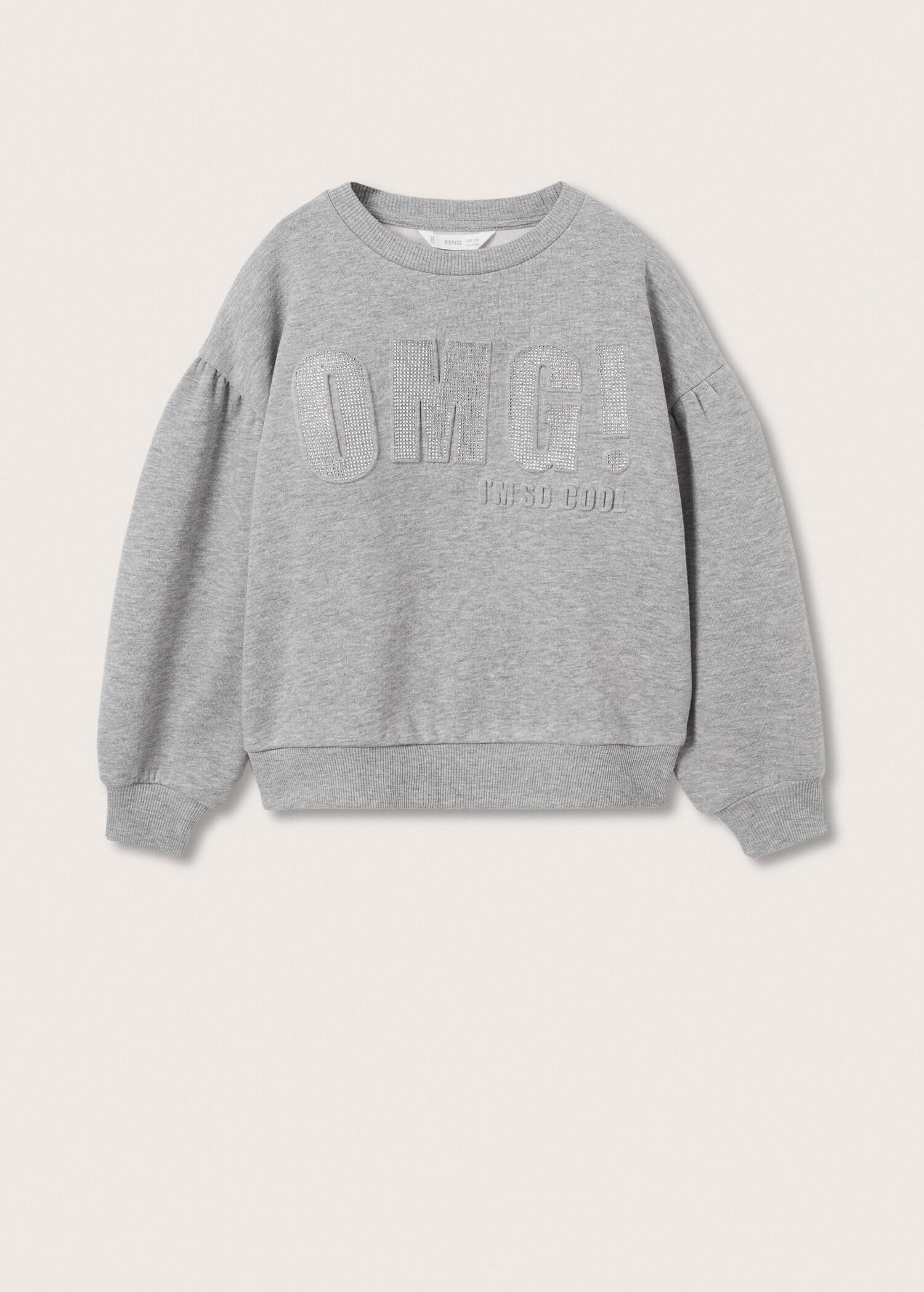 Sudadera algodón mensaje relieve - Artículo sin modelo
