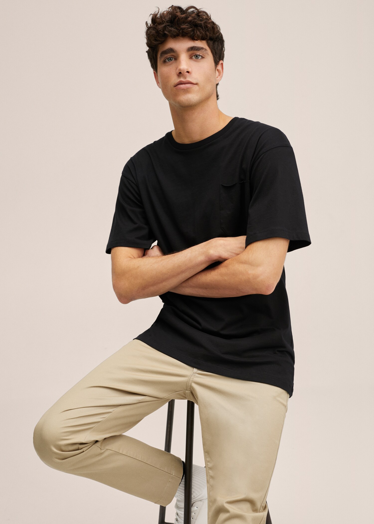 Cotton chinos - Medium plane
