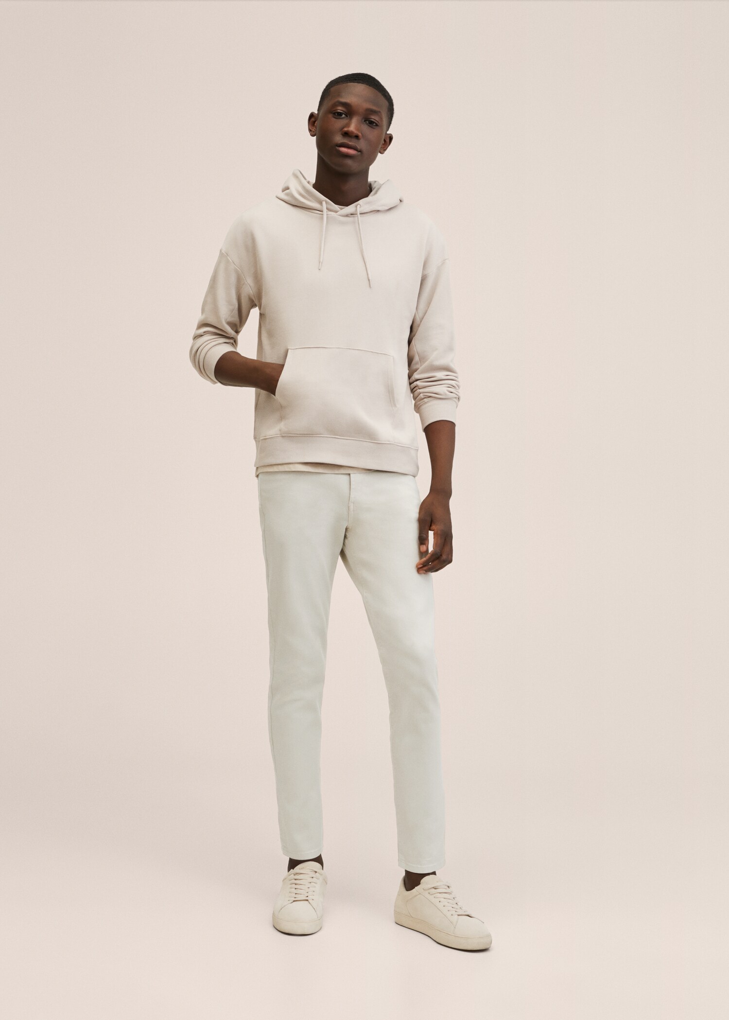 Regular-fit cotton trousers - Medium plane