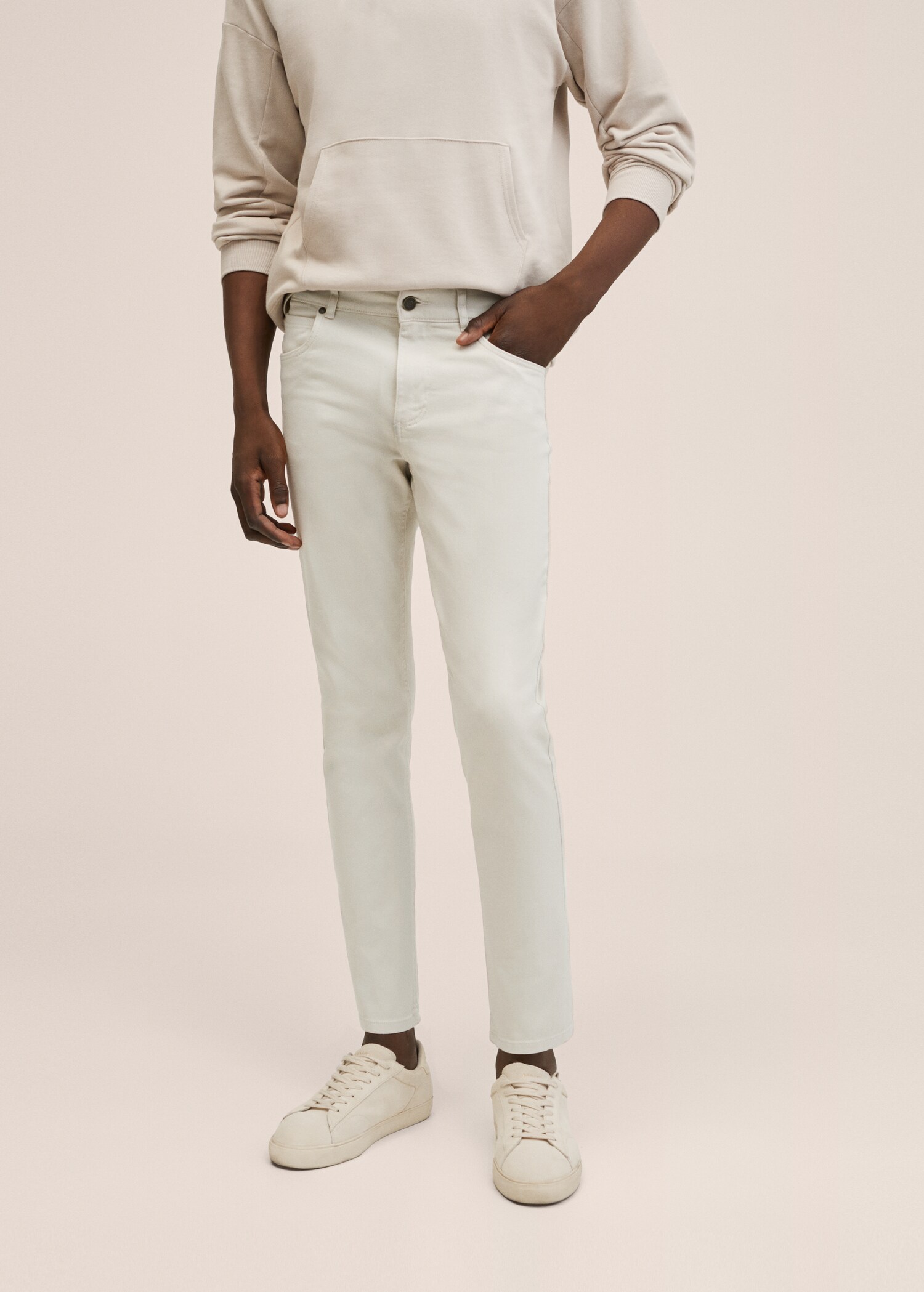 Regular-fit cotton trousers - Details of the article 1
