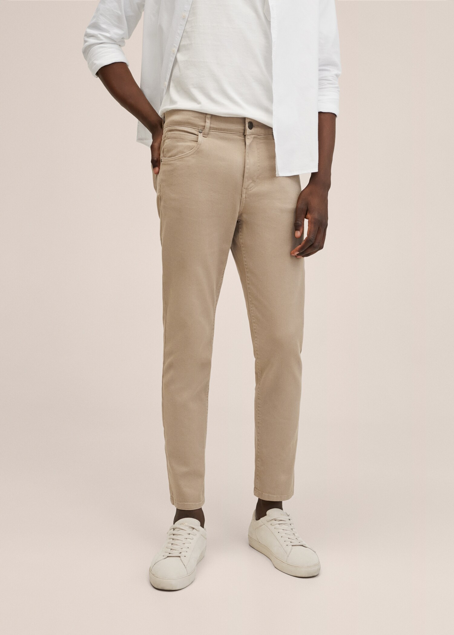 Regular-fit cotton trousers - Details of the article 1