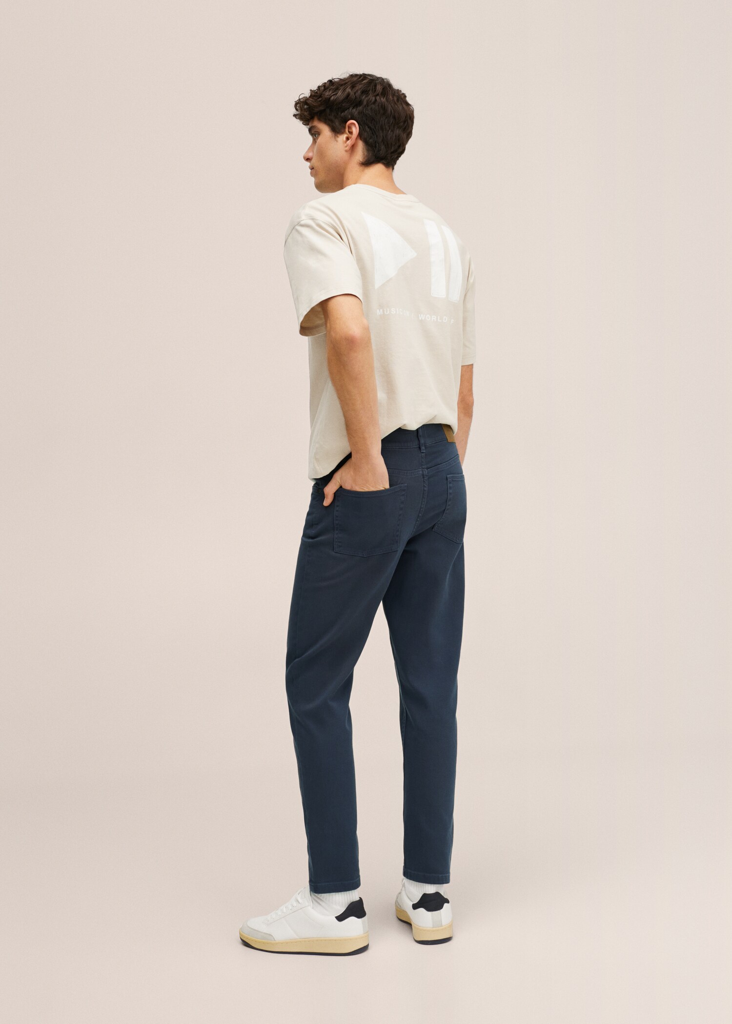 Regular Fit-Baumwollhose - Rückseite des Artikels