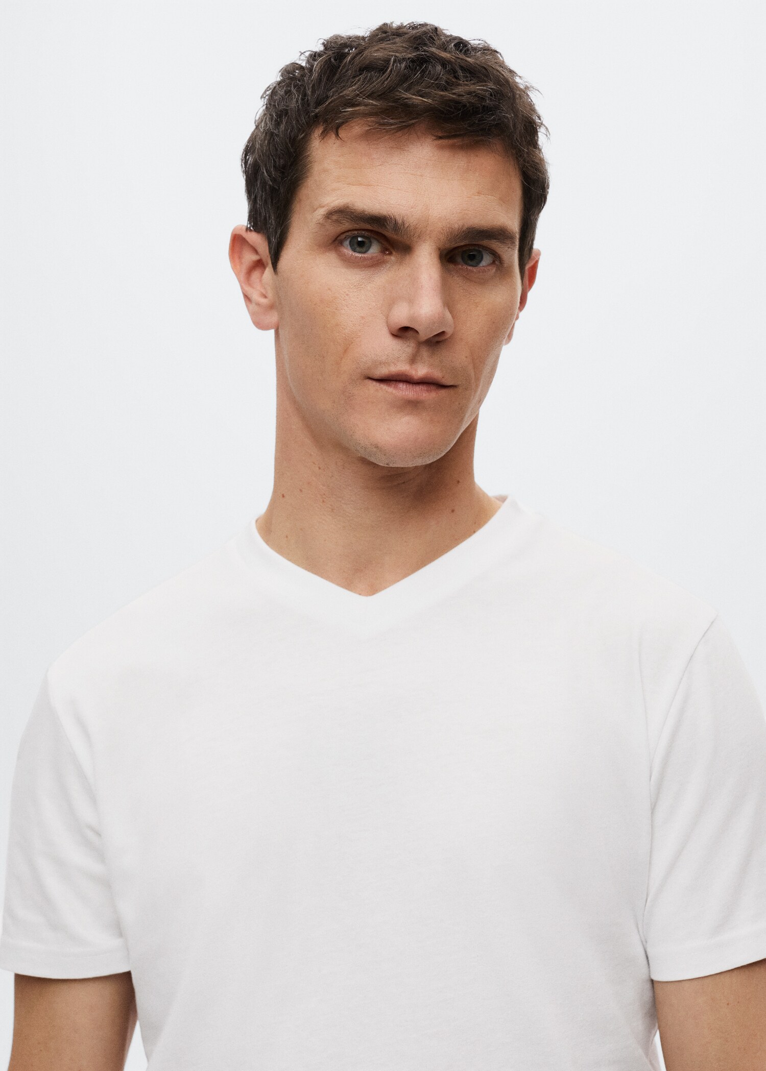 Sustainable cotton basic T-shirt - Medium plane