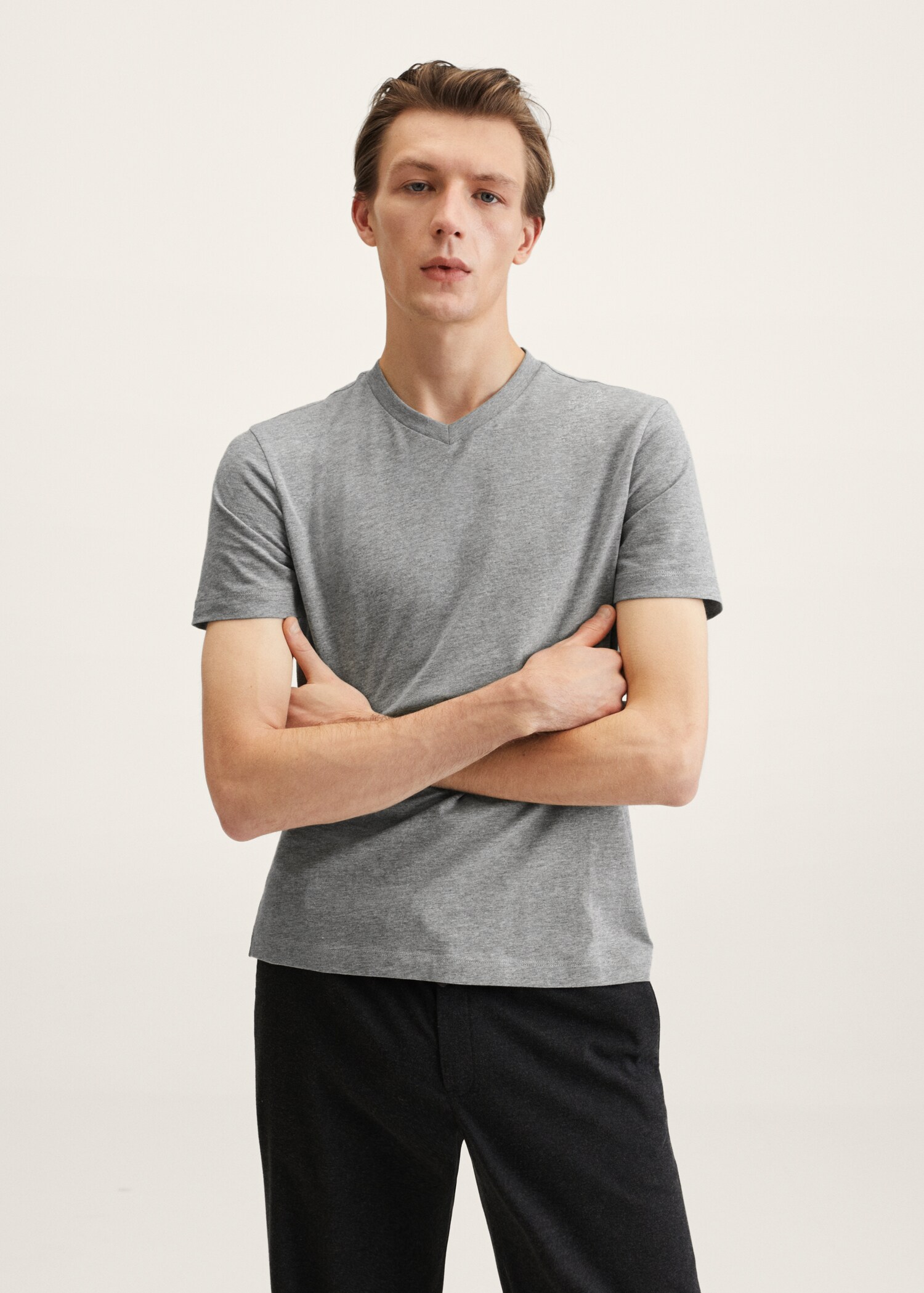 Sustainable cotton basic T-shirt - Medium plane