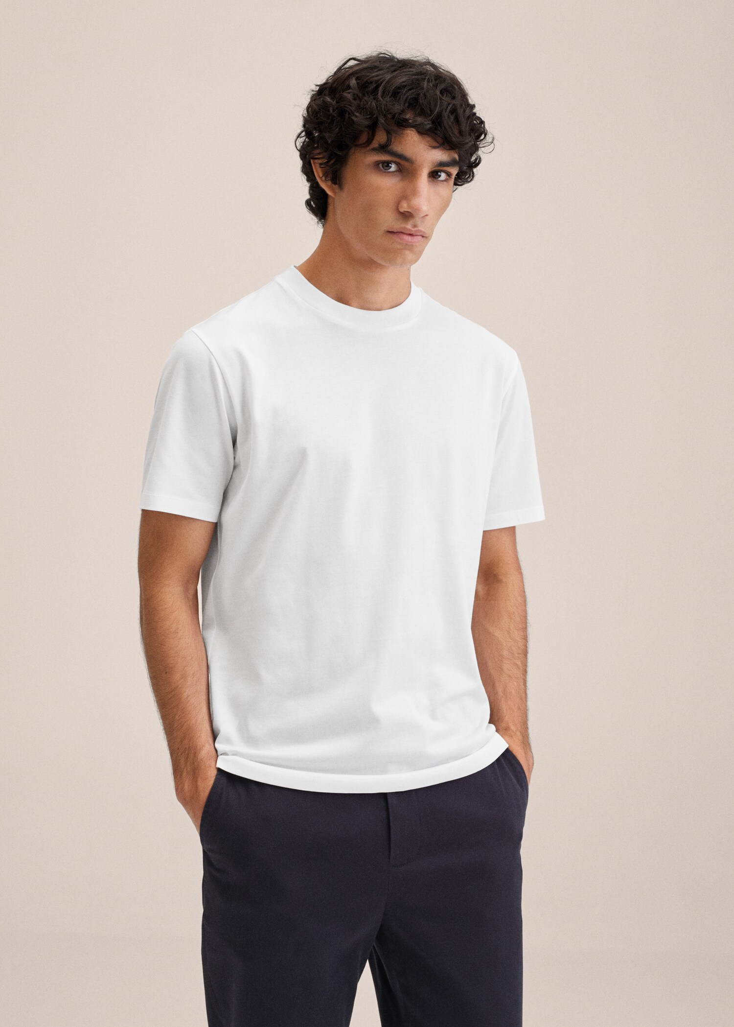 Mercerised regular-fit  t-shirt - Medium plane