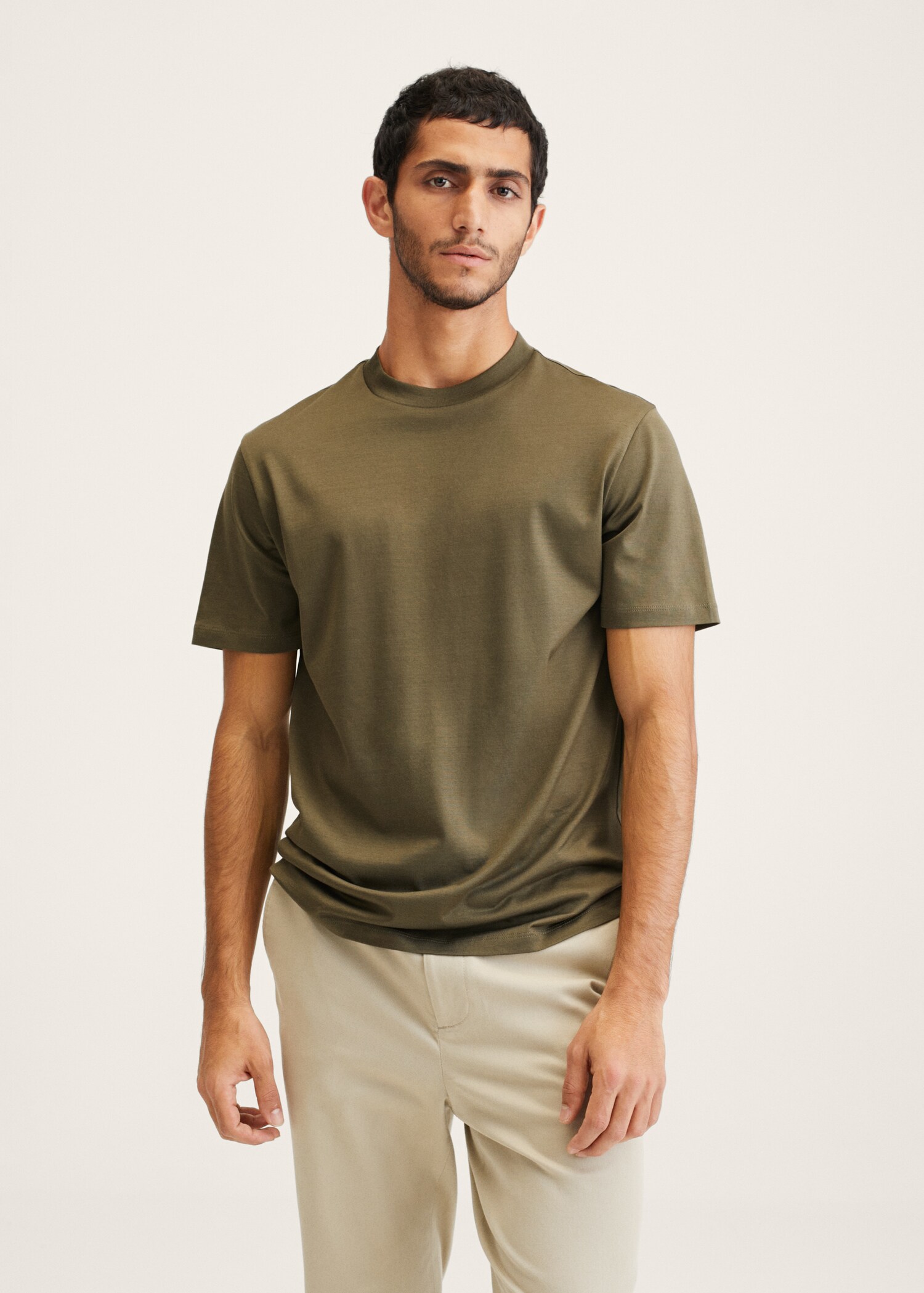 Mercerised regular-fit  t-shirt - Medium plane