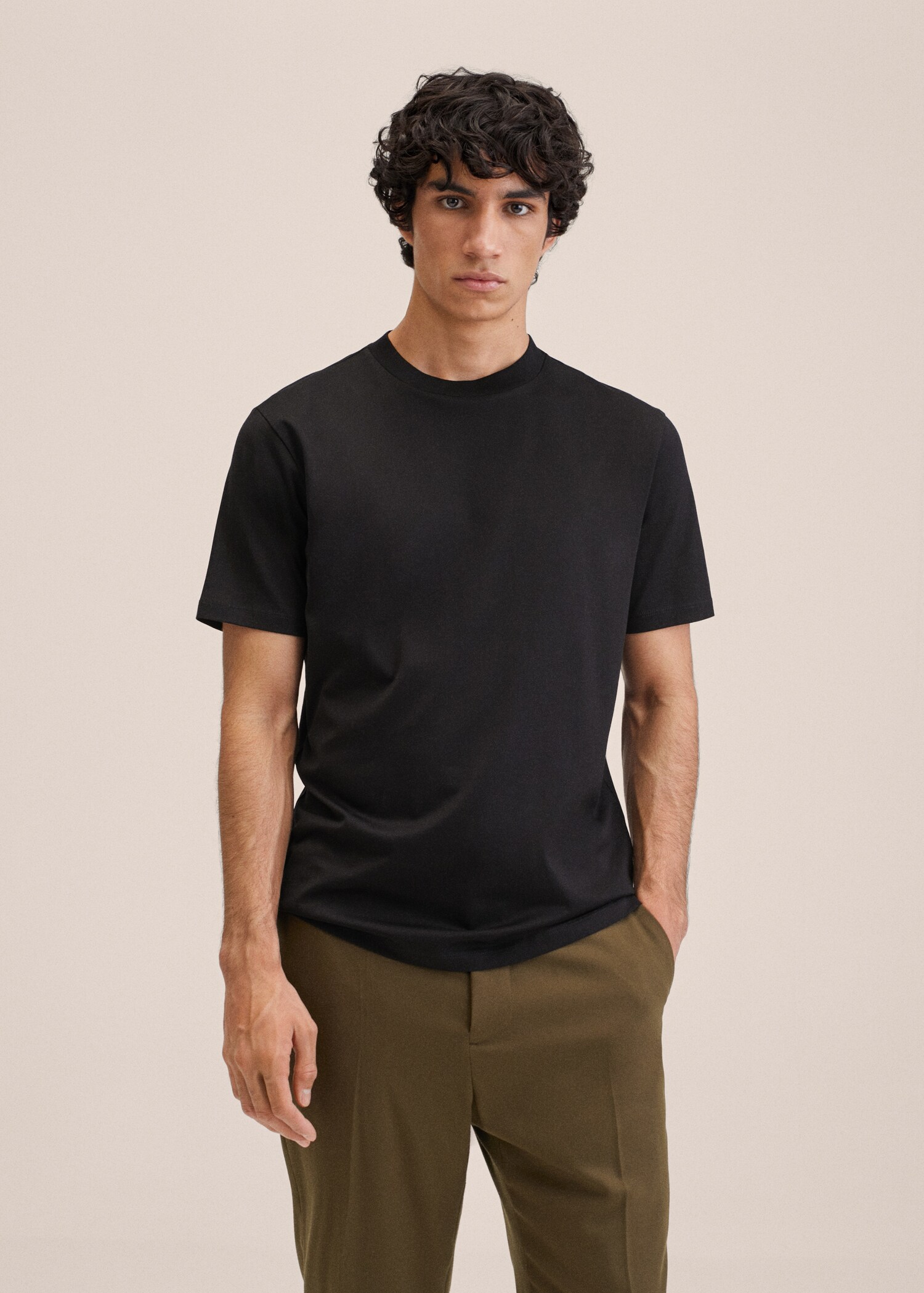 Mercerised regular-fit  t-shirt - Medium plane