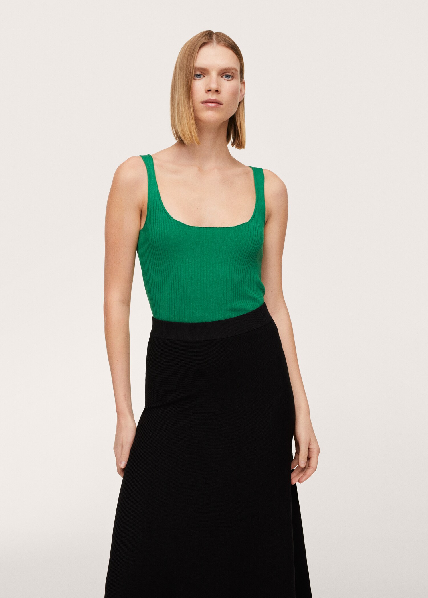 Ribbed strap top - Medium plane