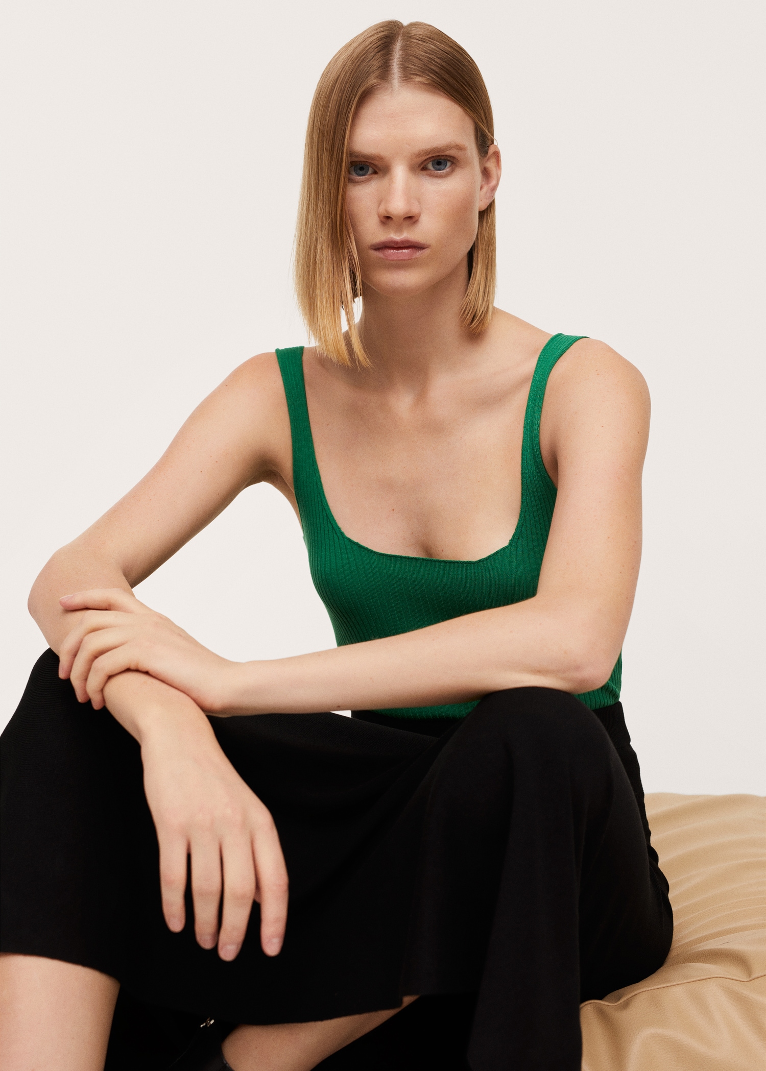 Ribbed strap top - Details of the article 3