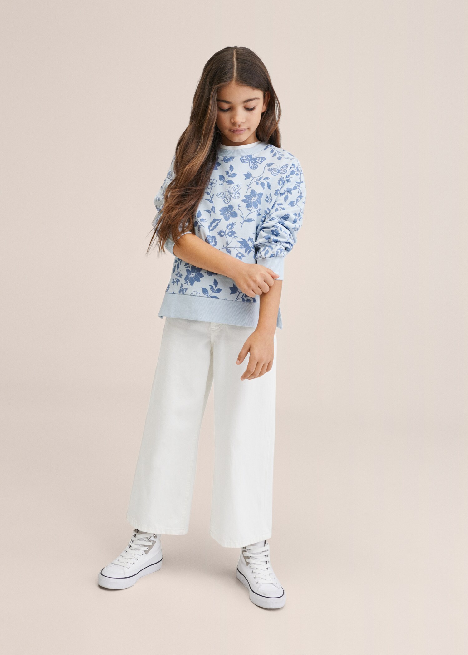 Printed cotton sweatshirt - Medium plane