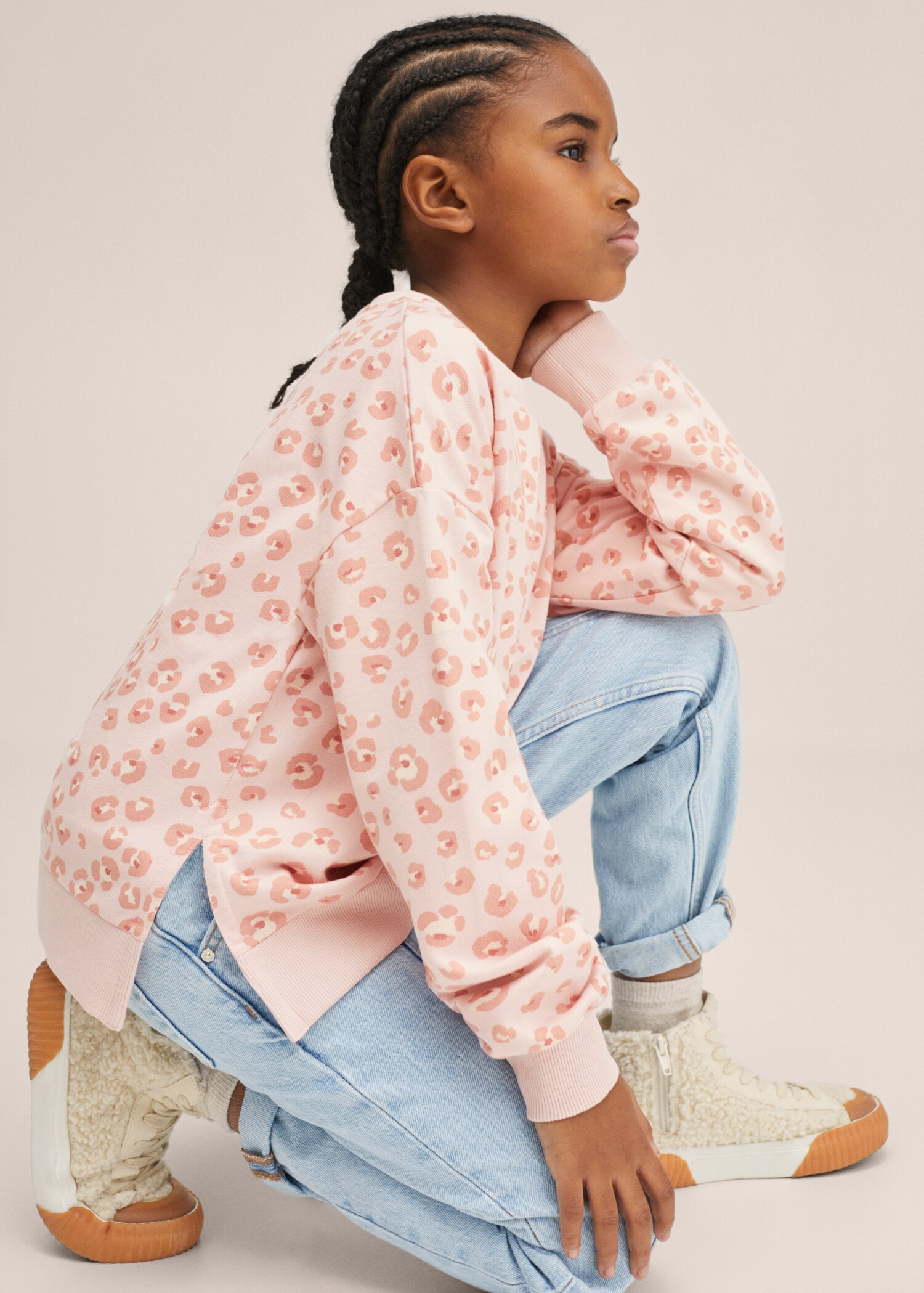 Printed cotton sweatshirt - Medium plane