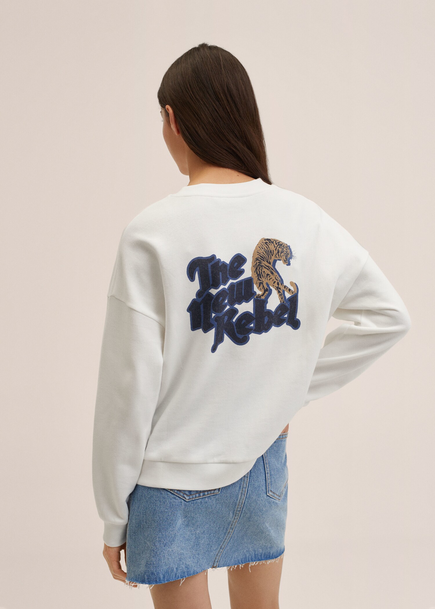 Sudadera oversize estampada - Reverso del artículo