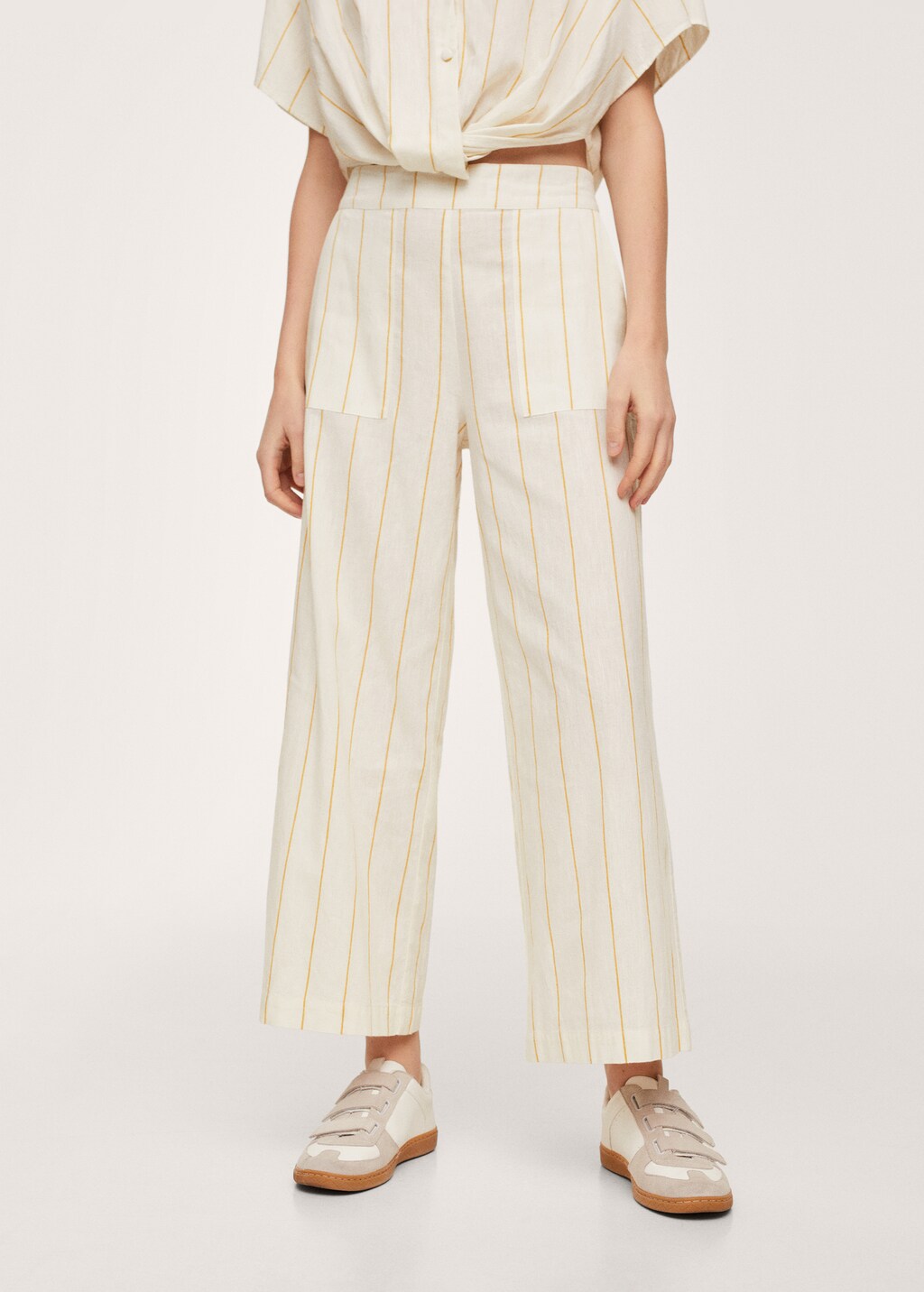 Cotton linen palazzo pants deals