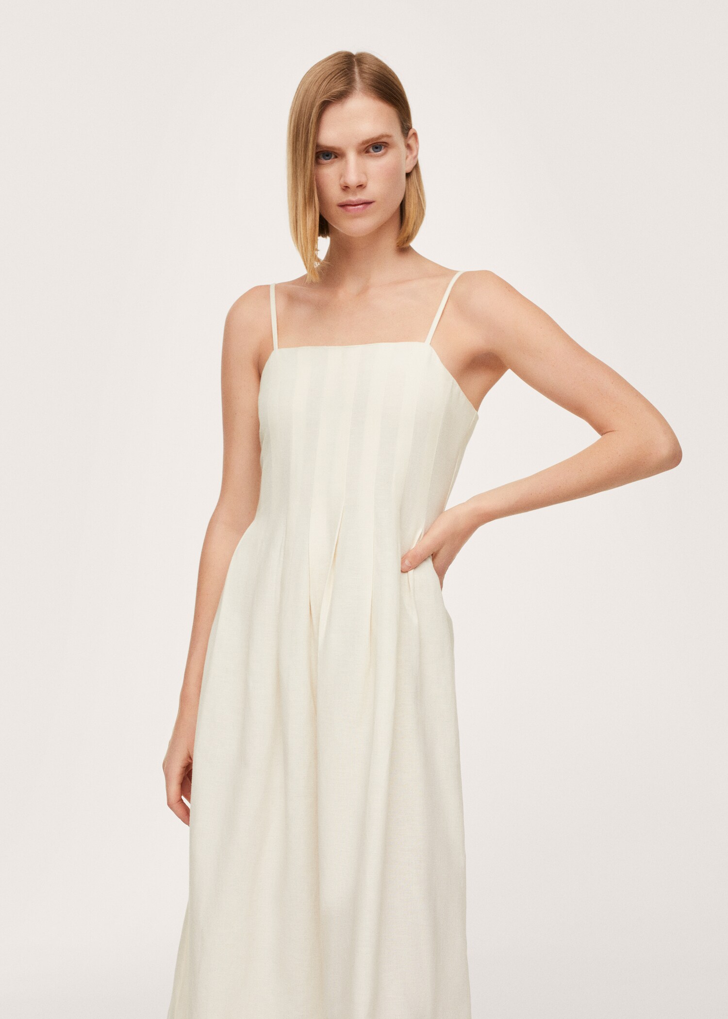 Cotton dress with dart detail  - Medium plane