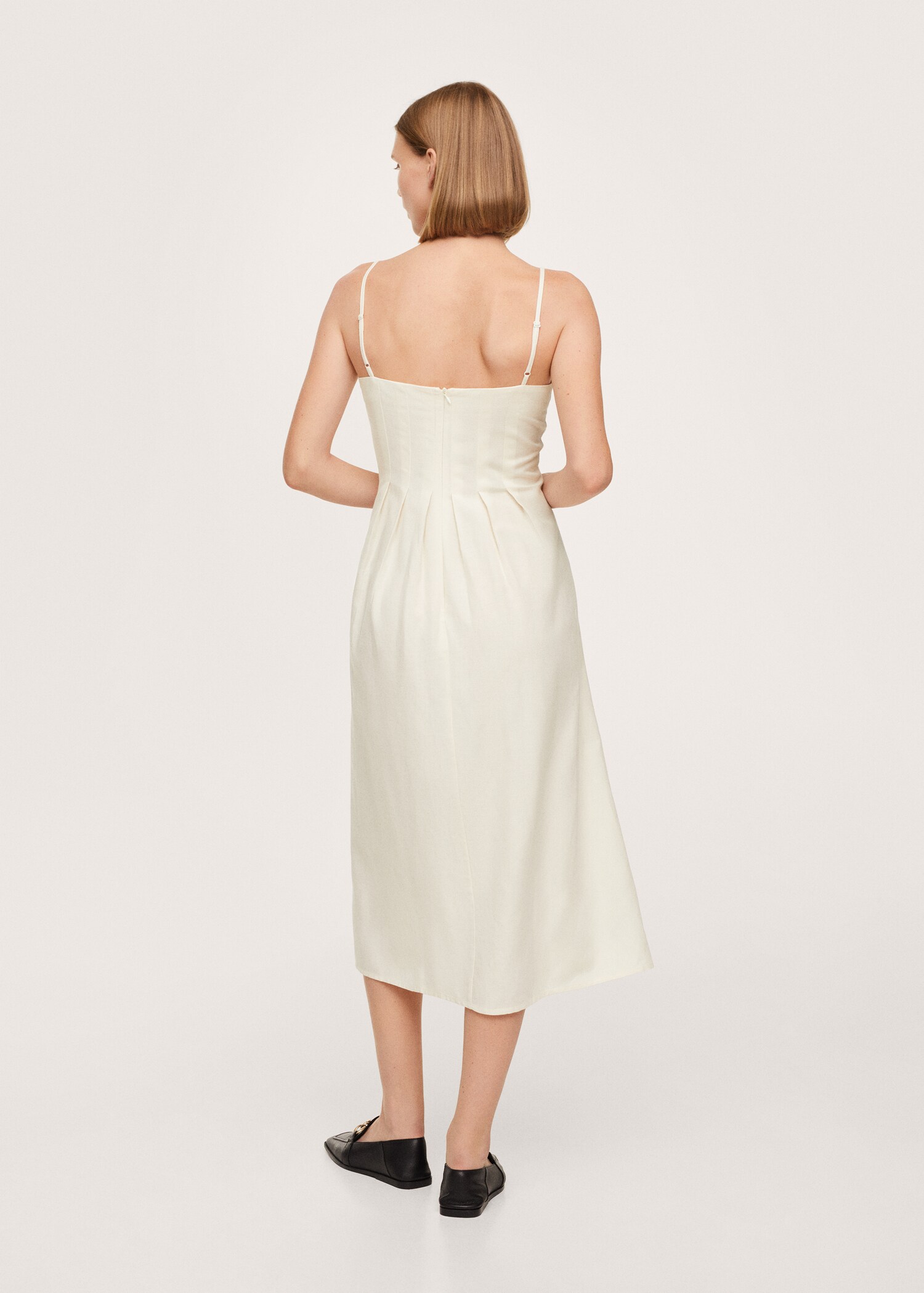 Cotton dress with dart detail  - Reverse of the article