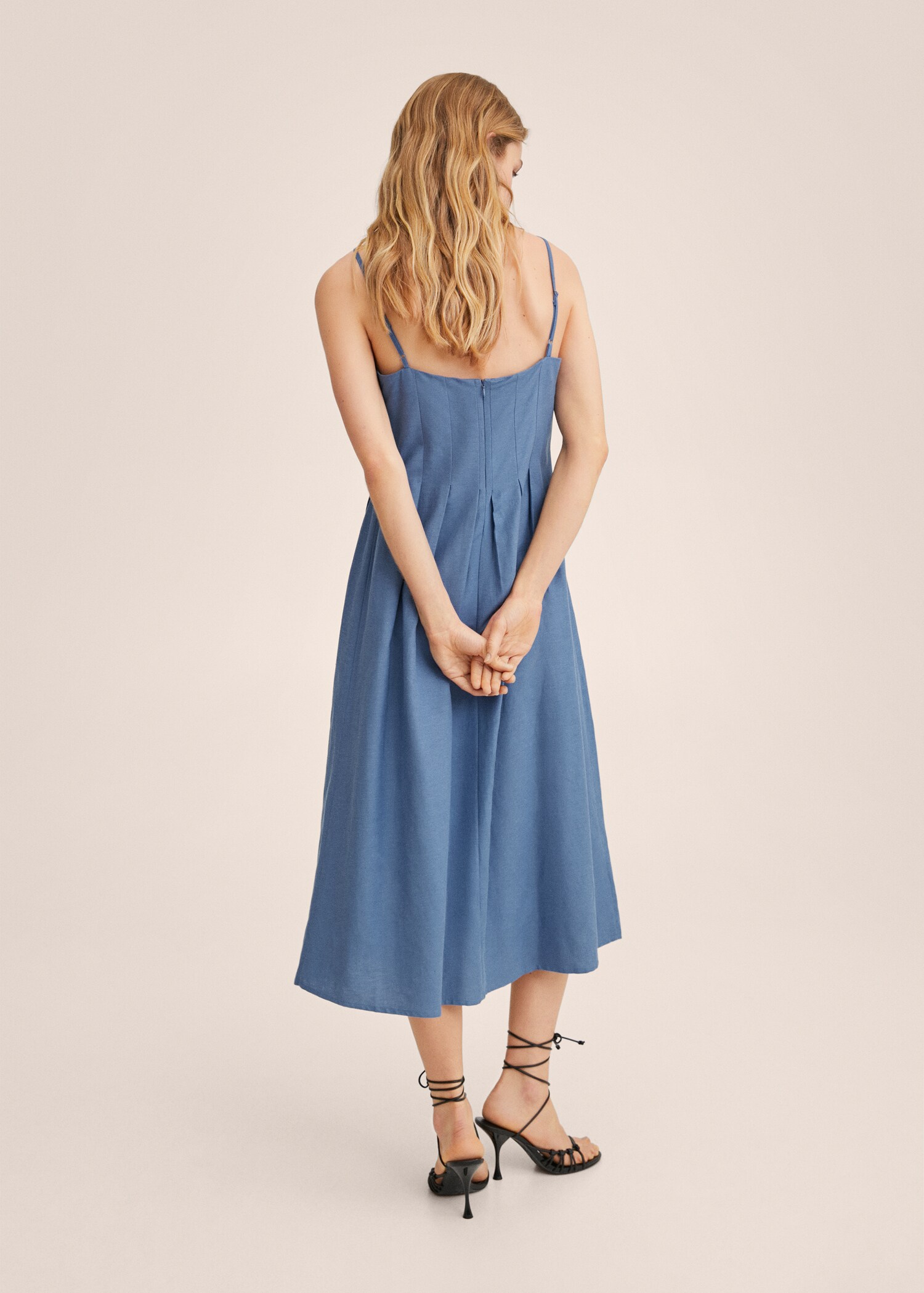 Cotton dress with dart detail  - Reverse of the article