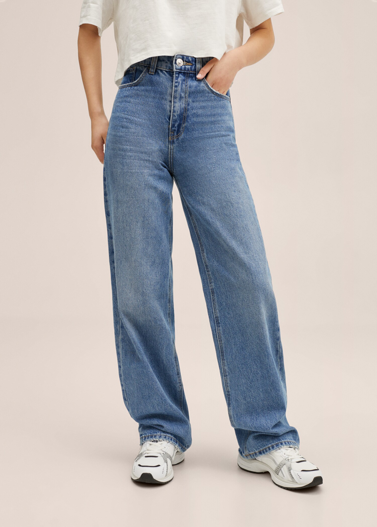 High-waist wideleg jeans - Medium plane
