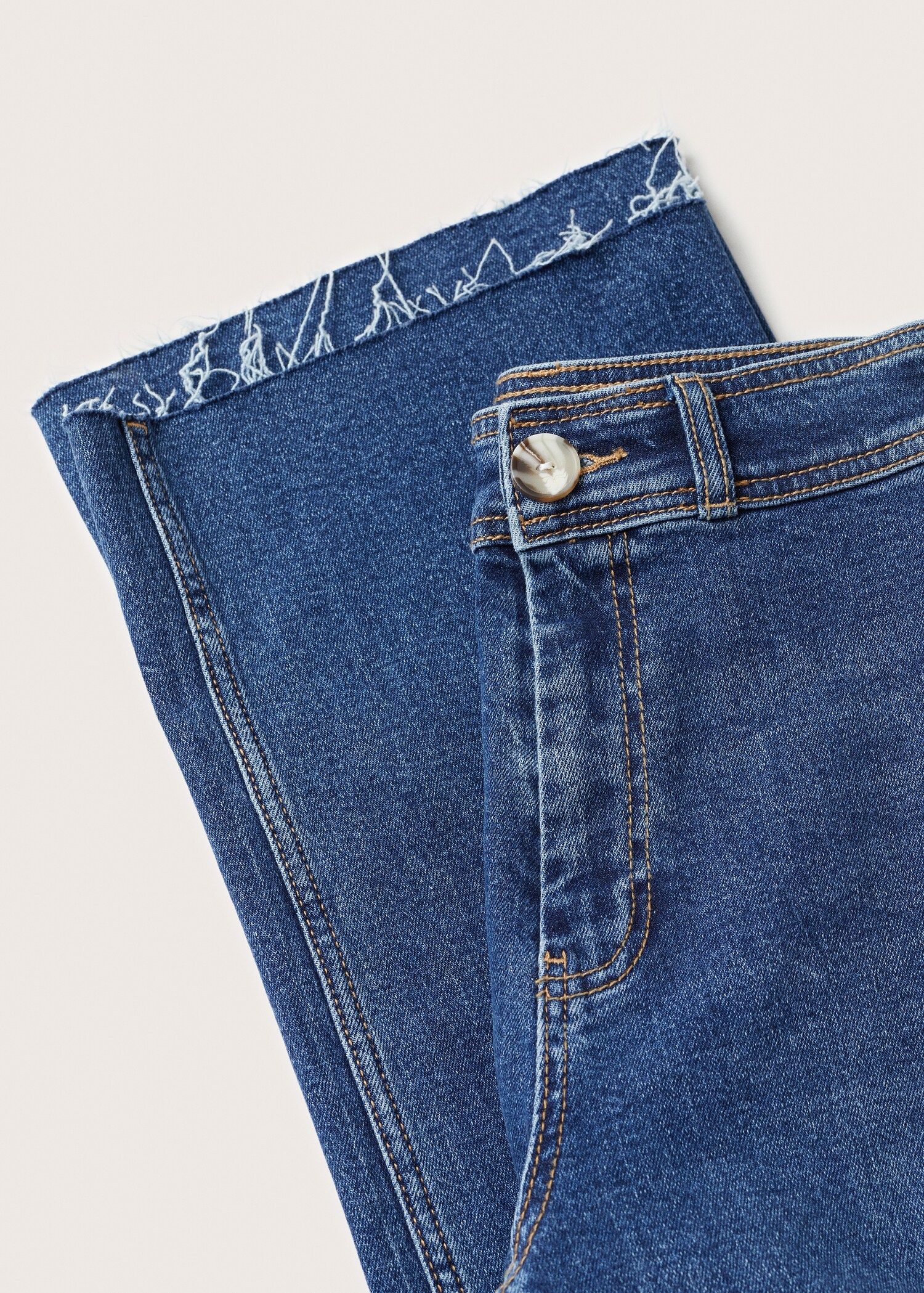 Culotte frayed jeans - Details of the article 8