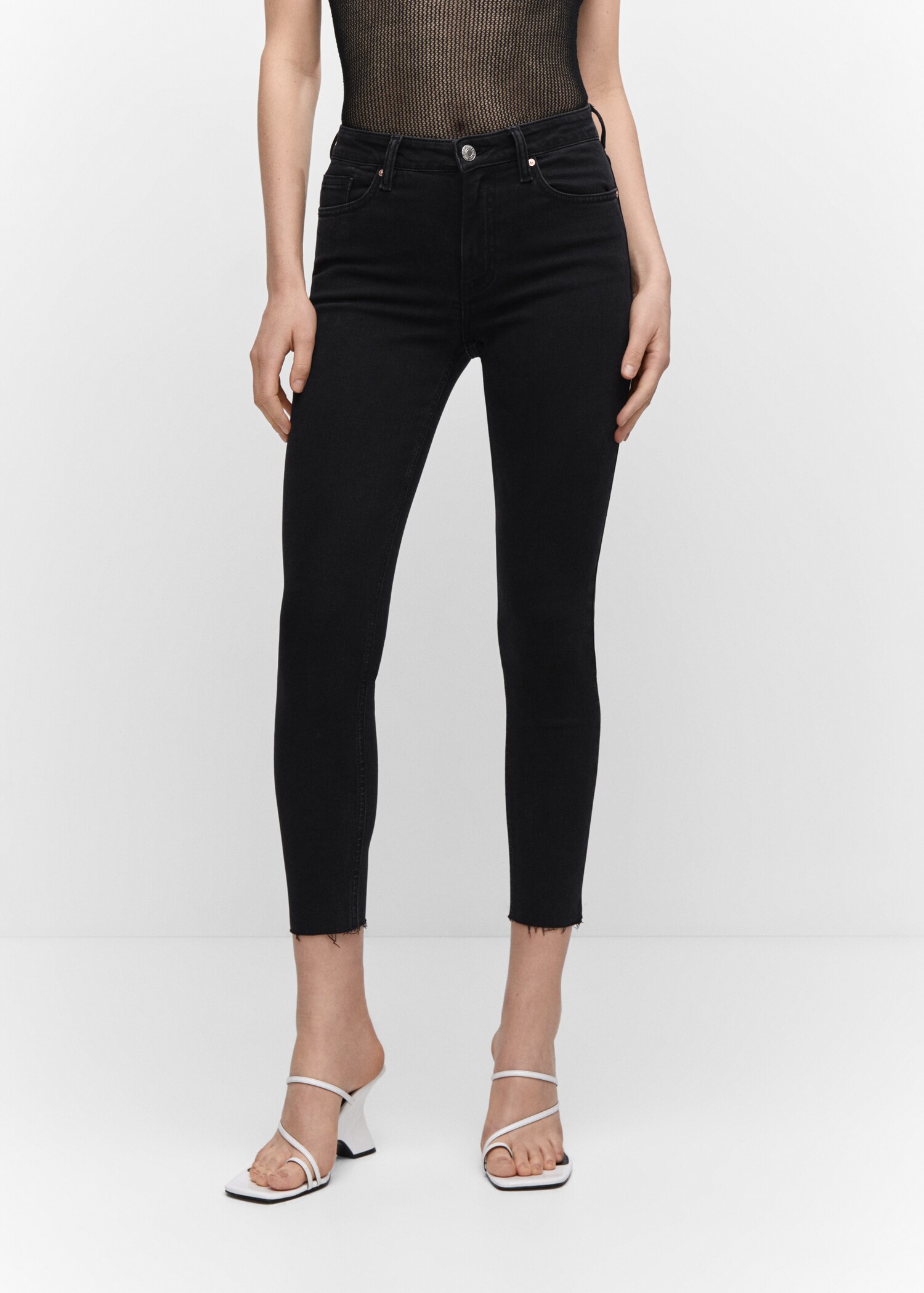 Jeans skinny crop - Plano medio