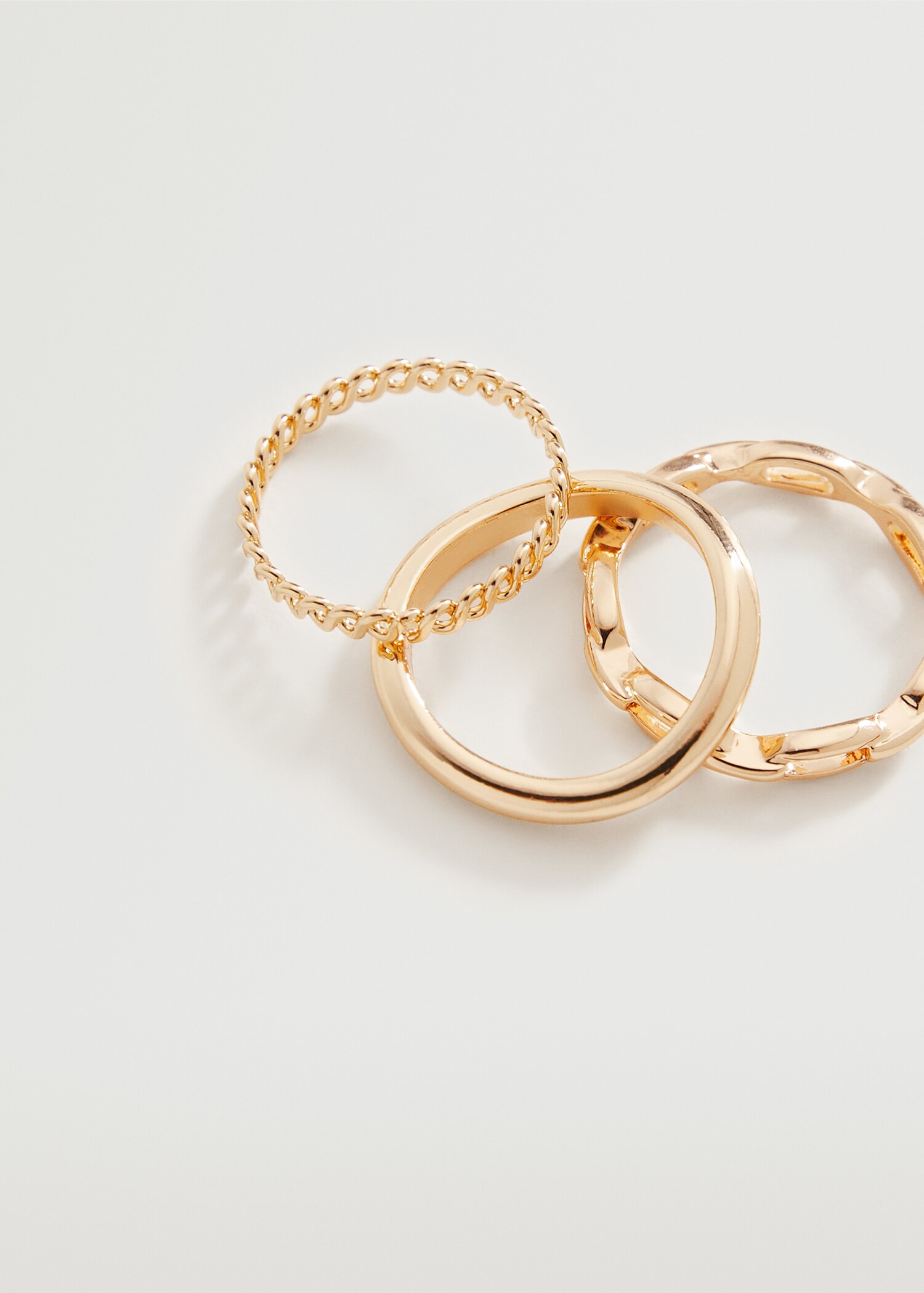 Pack 3 anillos combinados - Plano medio