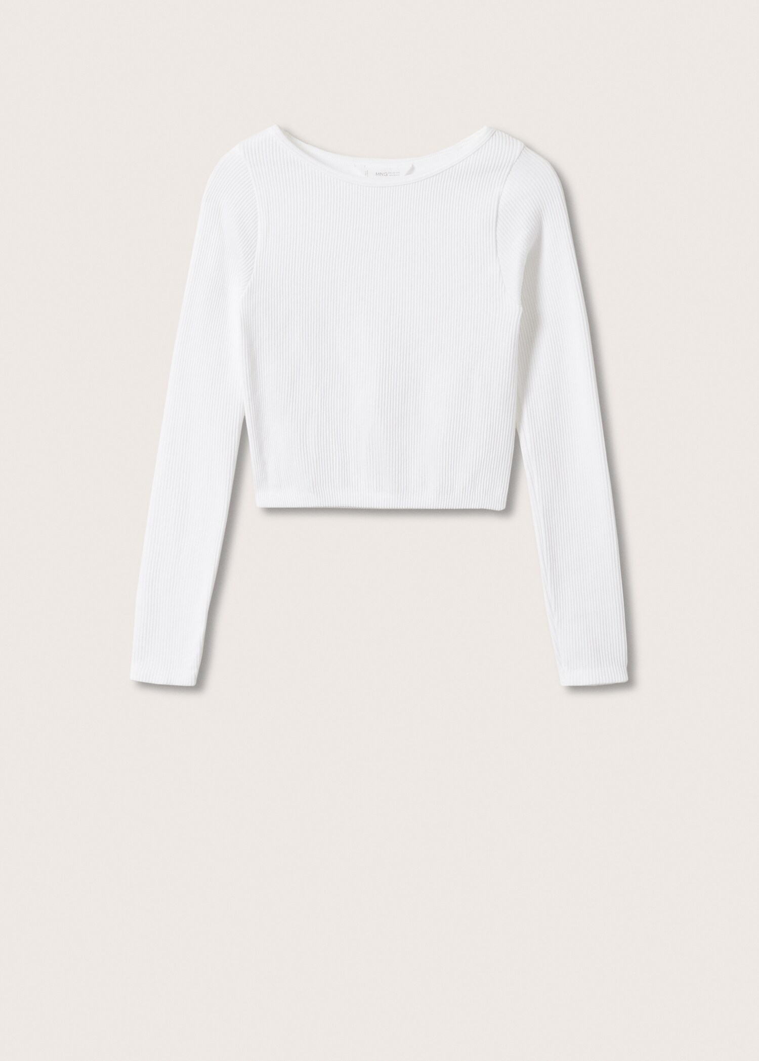 Žebrované tričko crop - Zboží bez modelu