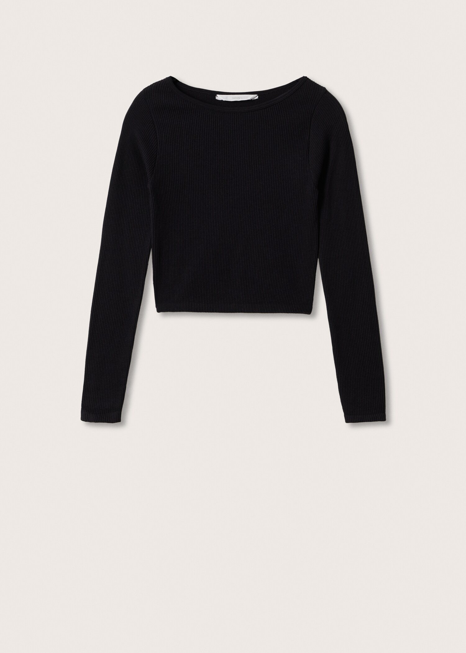 Žebrované tričko crop - Zboží bez modelu