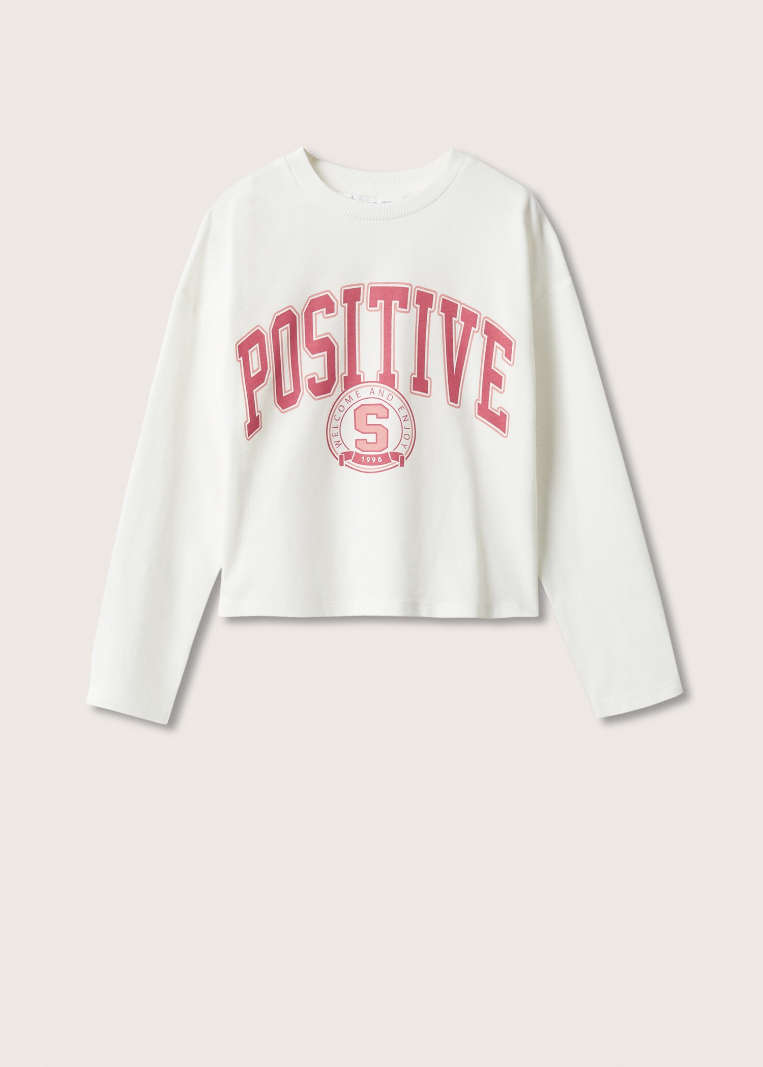Long-sleeved t-shirt with message - Article without model