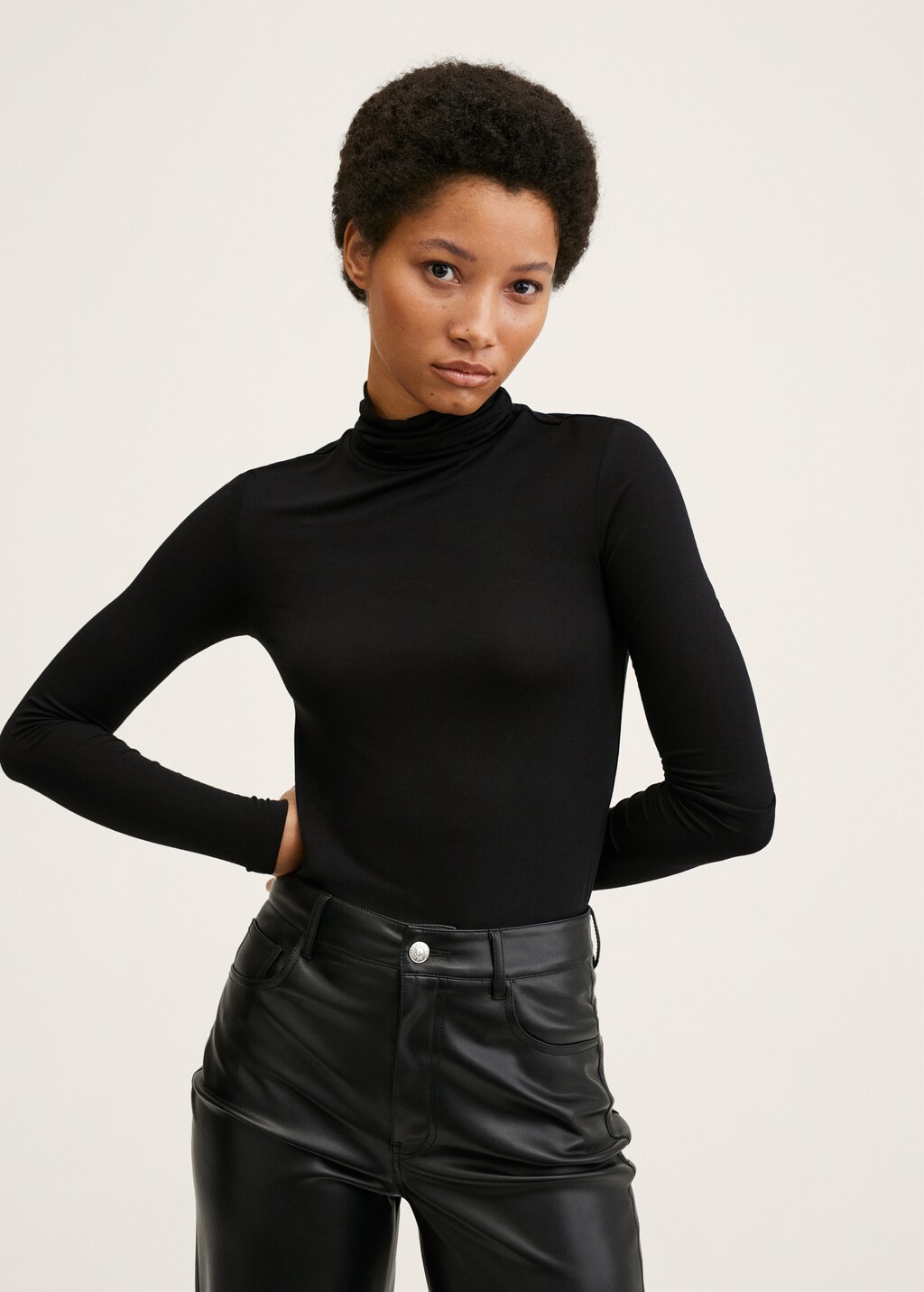 Long sleeve fitted turtleneck hotsell