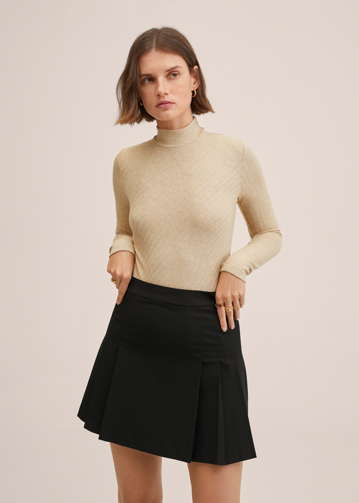 Perkins-neck long-sleeved t-shirt - Medium plane