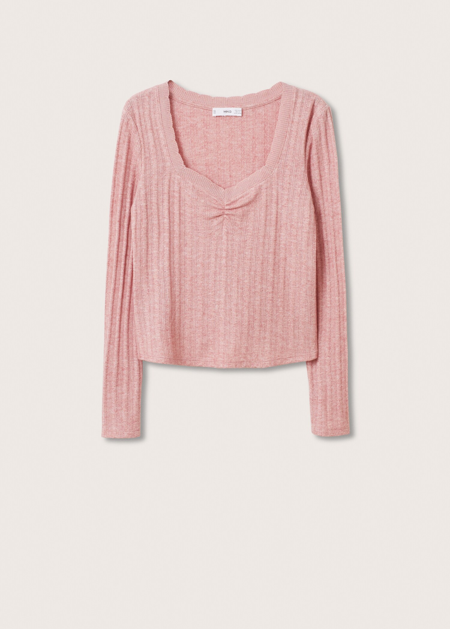 Ribbed  knit t-shirt - Article without model