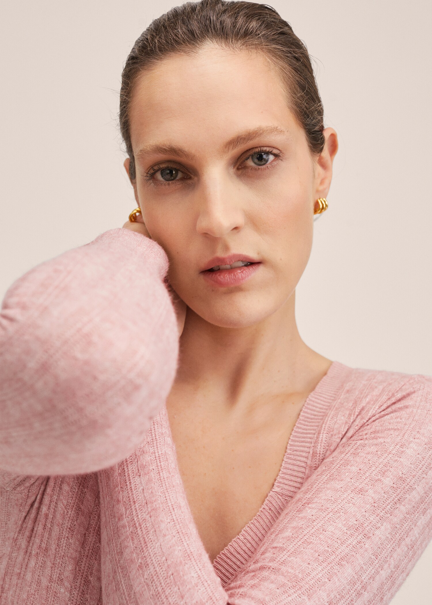 Ribbed  knit t-shirt - Details of the article 1
