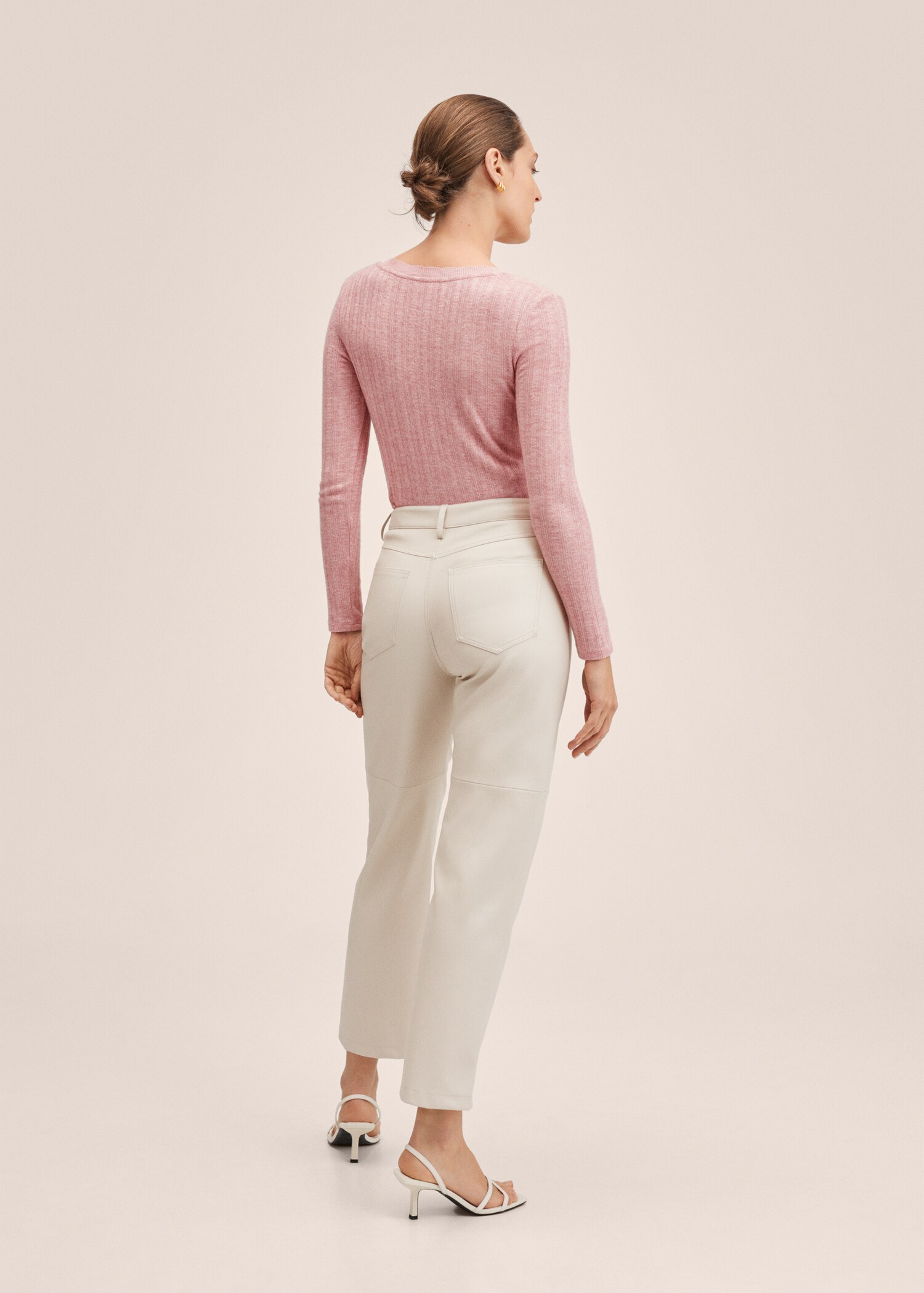 Ribbed  knit t-shirt - Reverse of the article